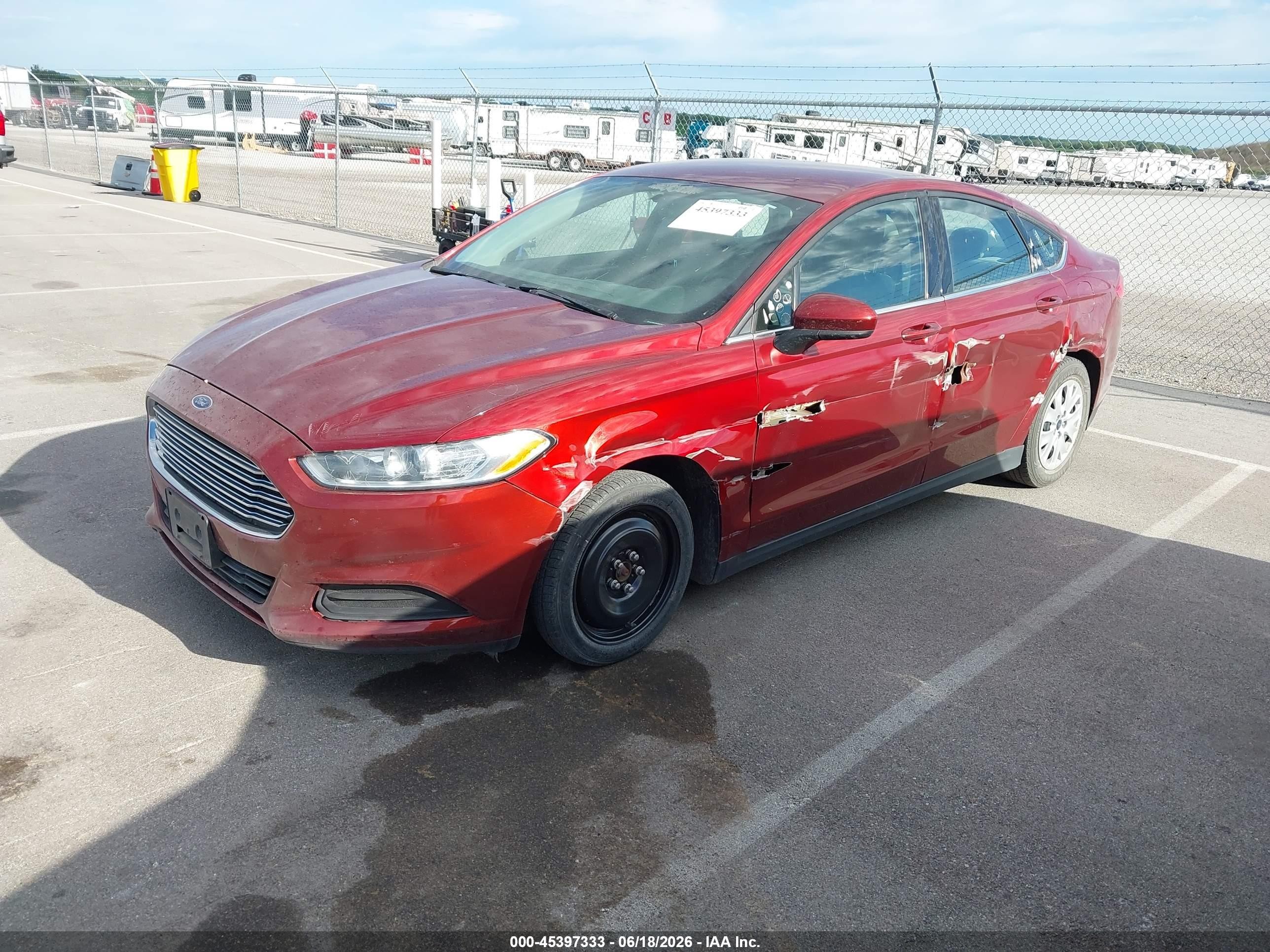 2014 Ford Fusion S Orange vin: 3FA6P0G79ER367887