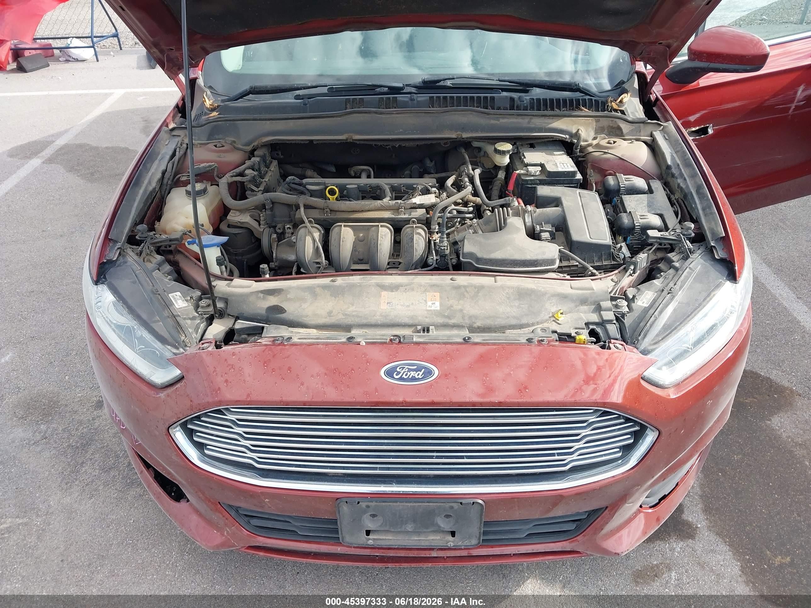2014 Ford Fusion S Orange vin: 3FA6P0G79ER367887