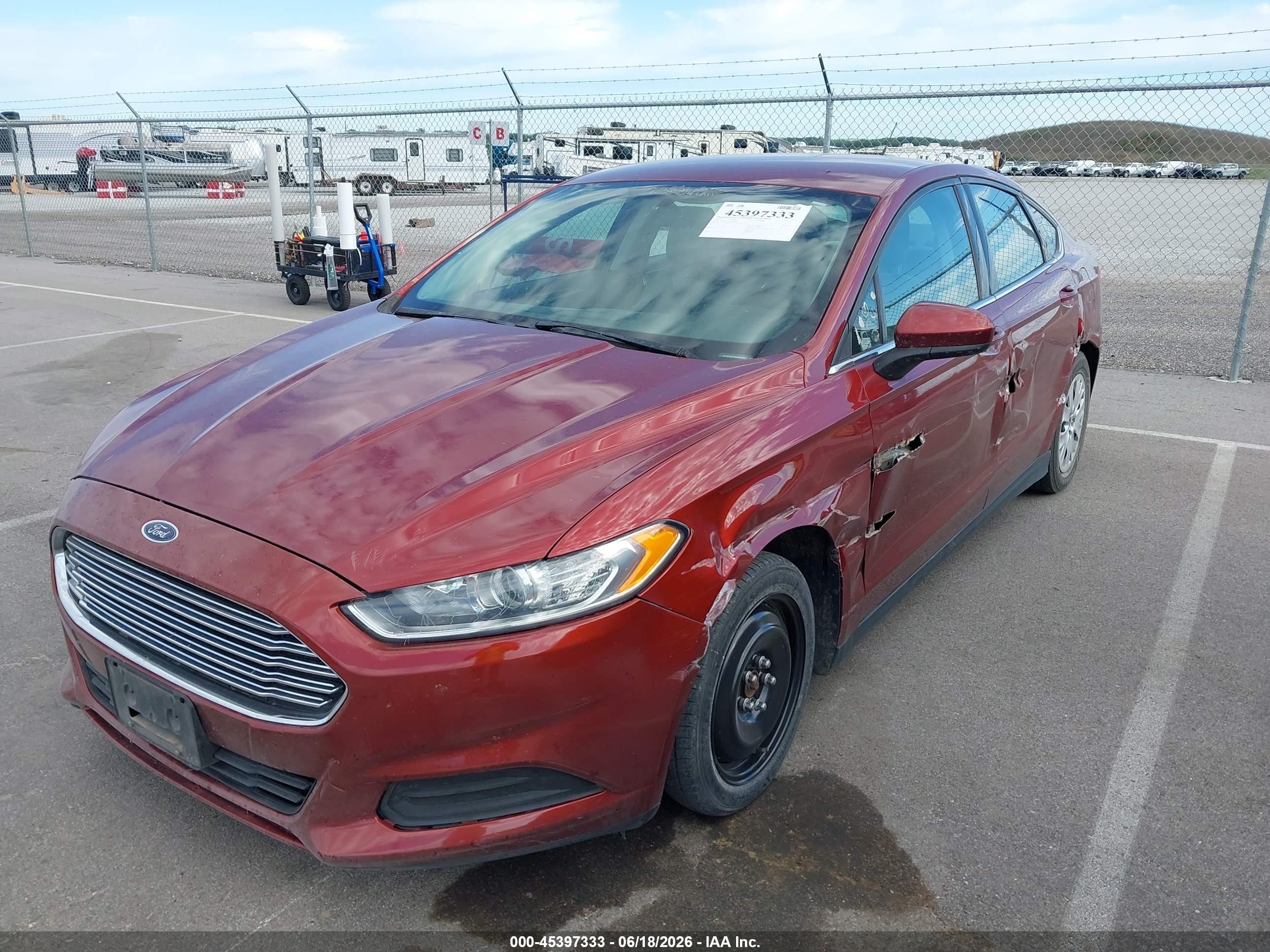 2014 Ford Fusion S Orange vin: 3FA6P0G79ER367887