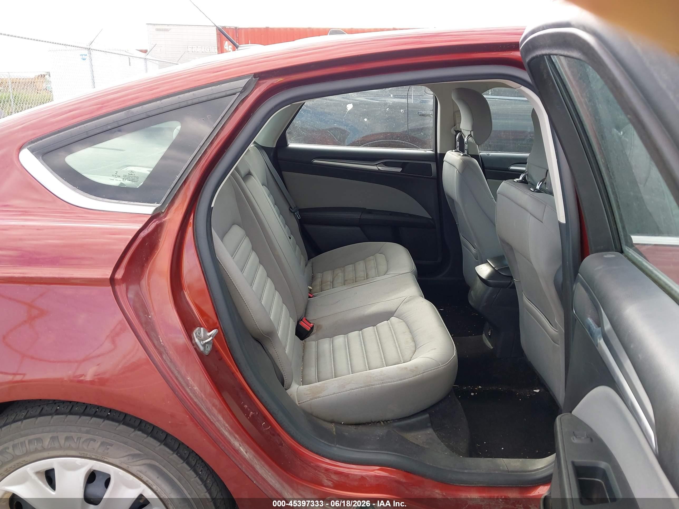 2014 Ford Fusion S Orange vin: 3FA6P0G79ER367887