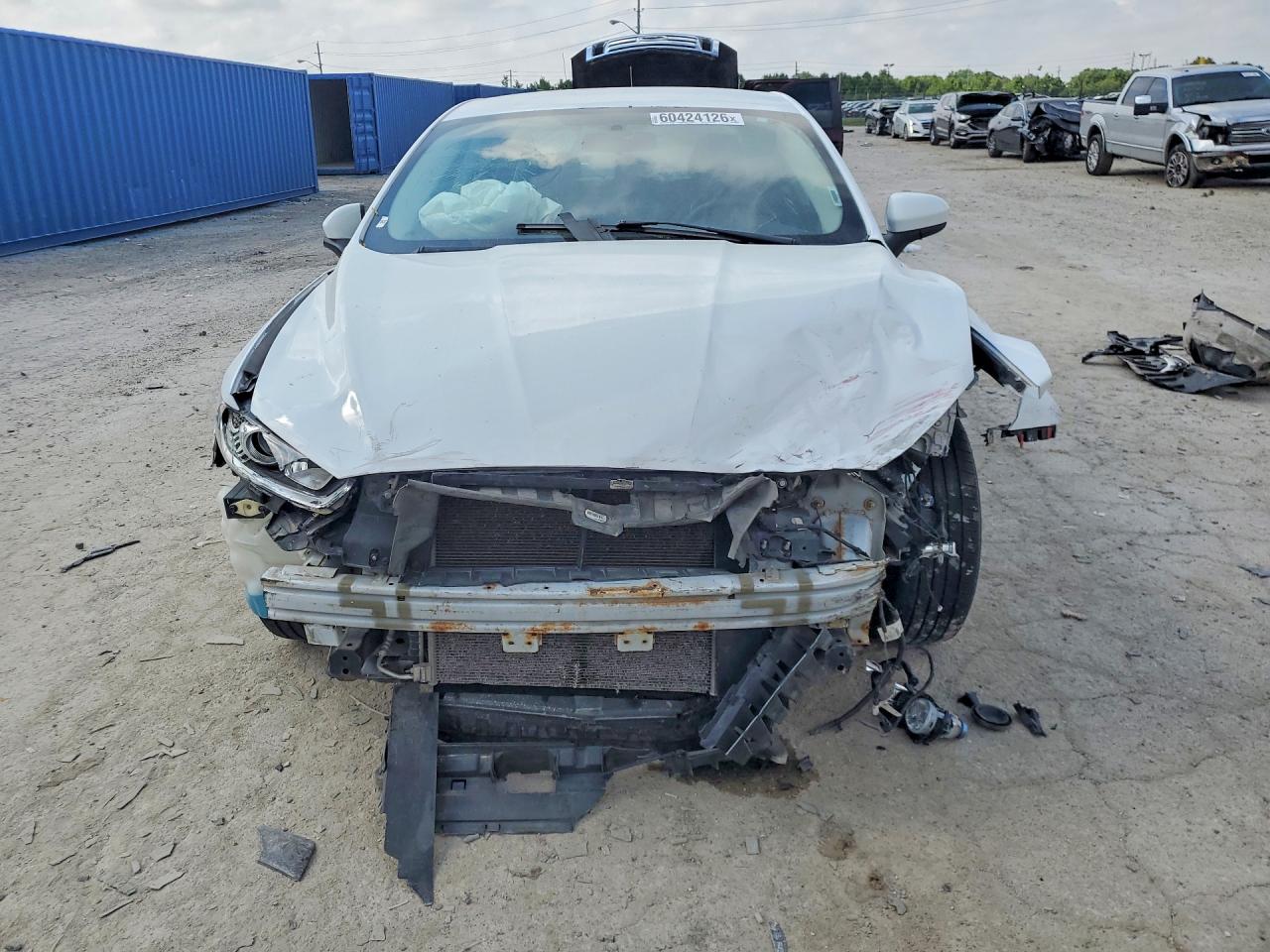 2015 Ford Fusion S White vin: 3FA6P0G79FR131872