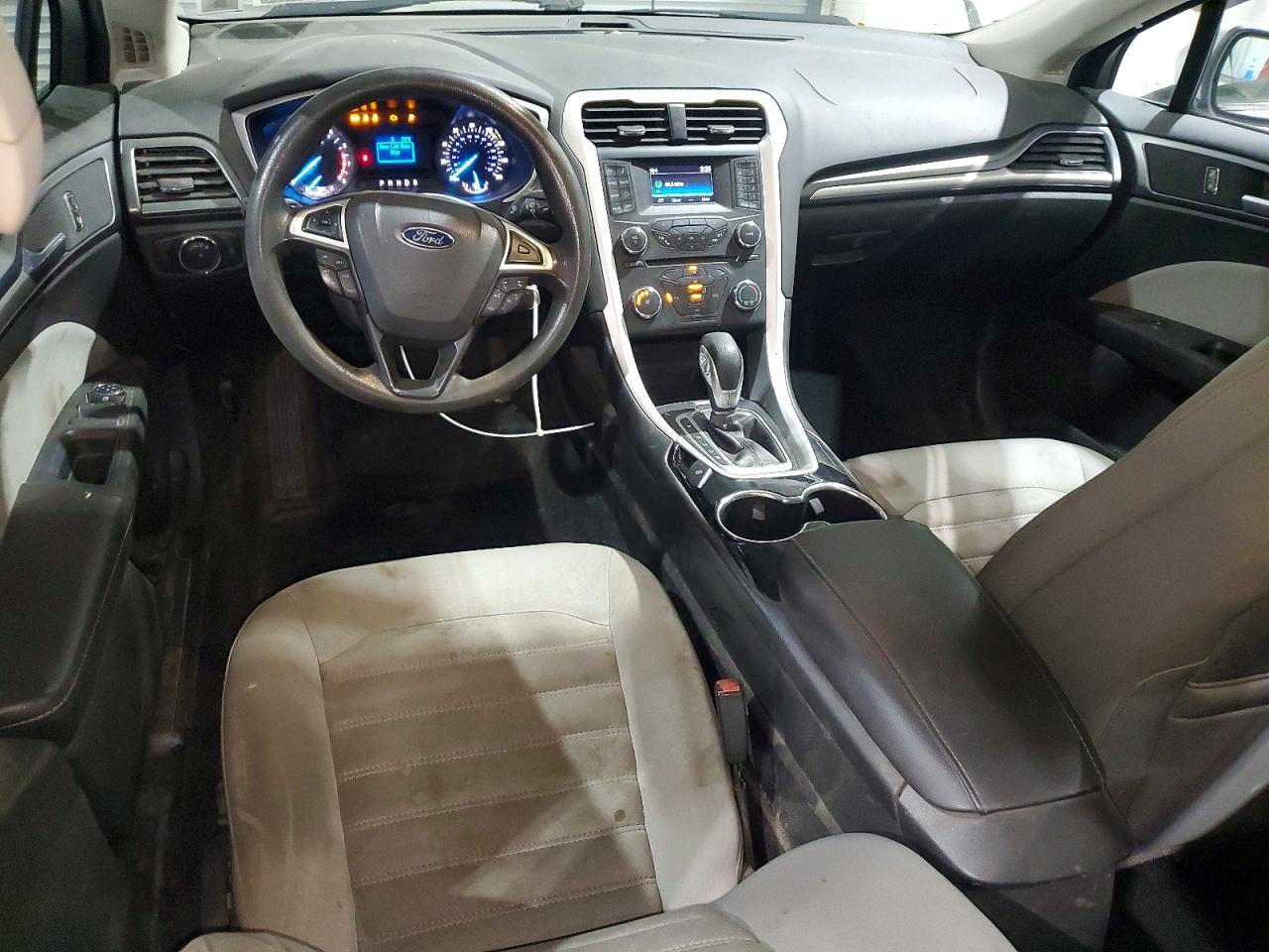 2015 Ford Fusion S White vin: 3FA6P0G79FR134500