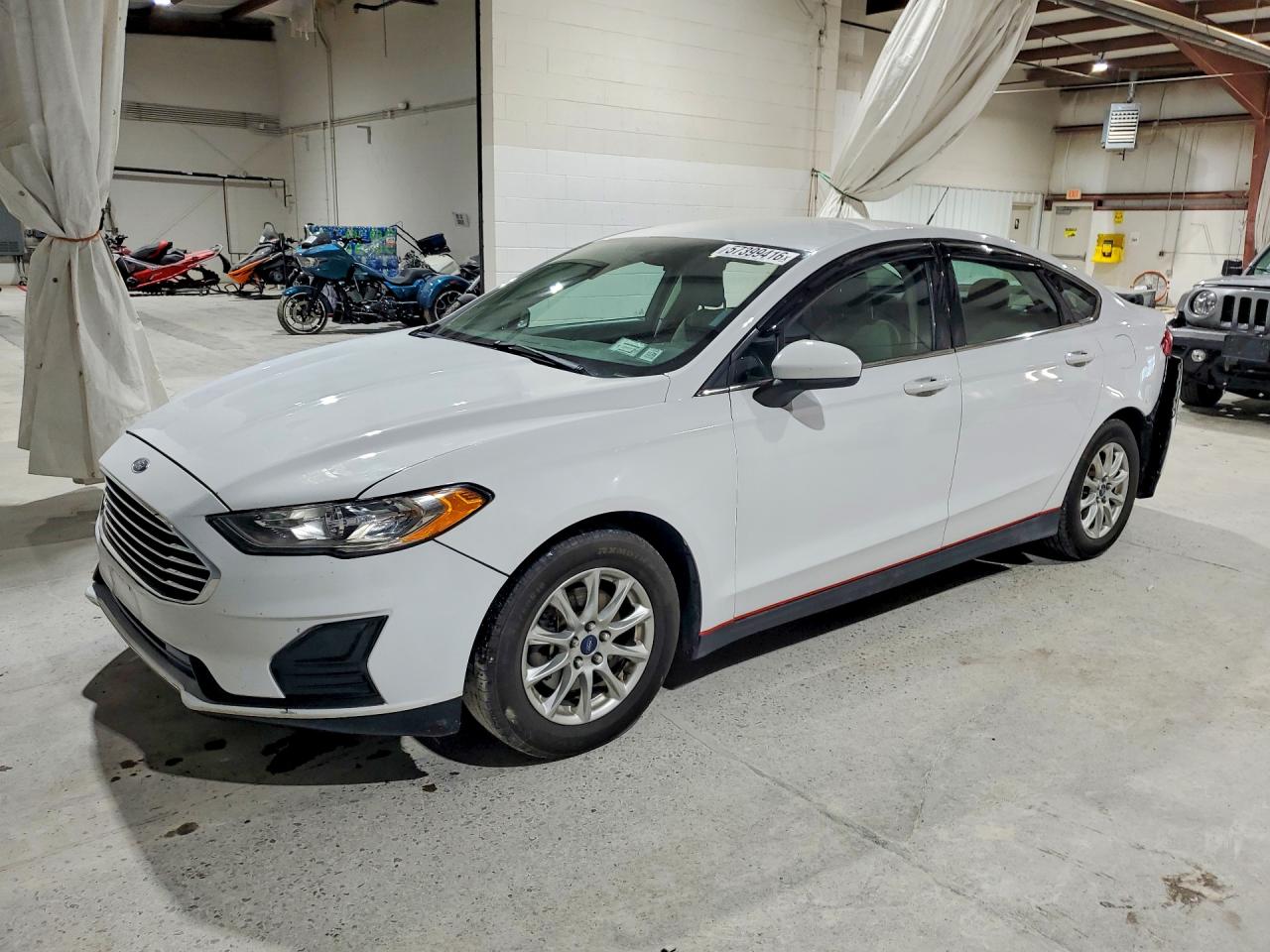 2015 Ford Fusion S White vin: 3FA6P0G79FR134500