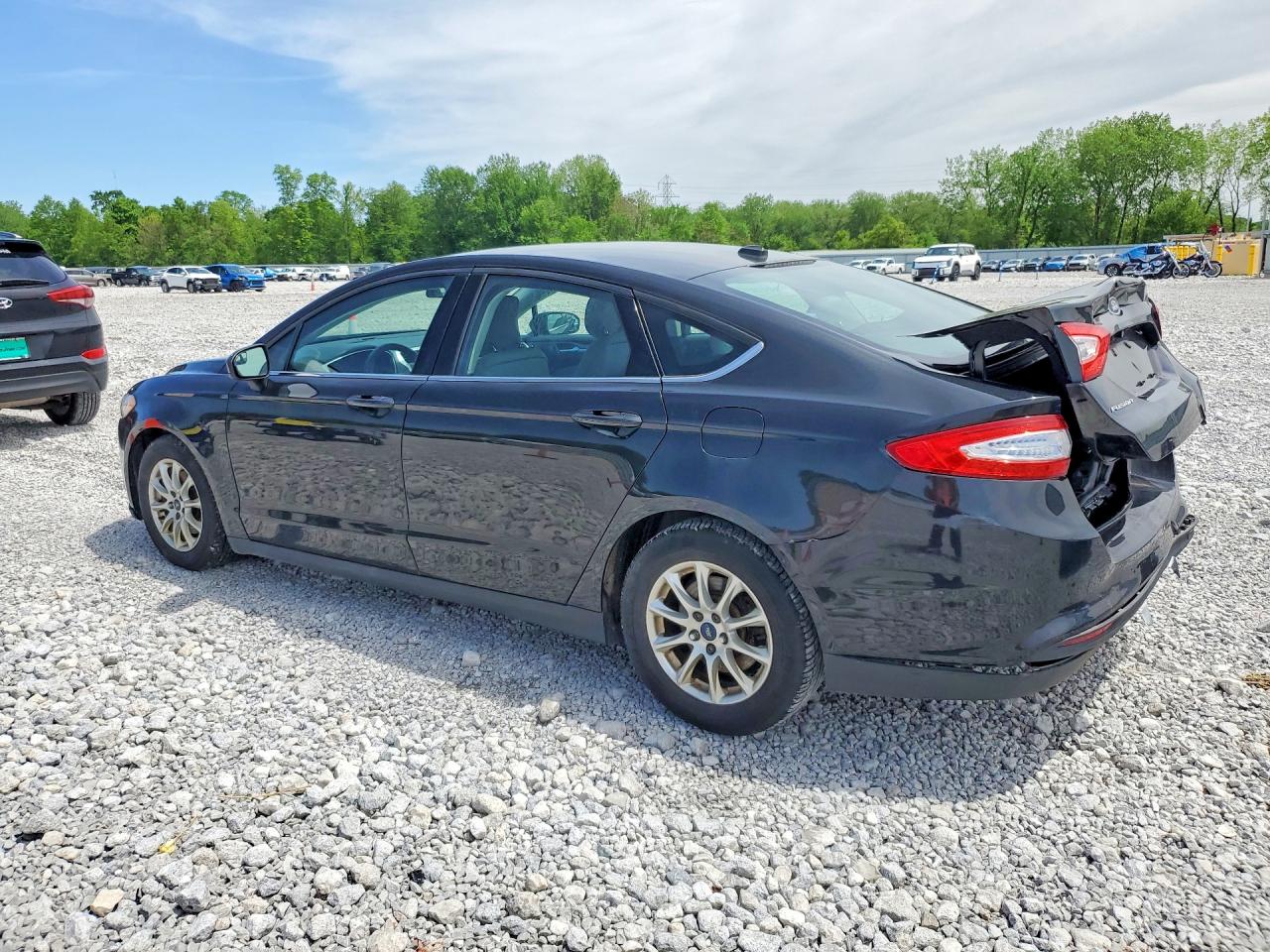 2015 Ford Fusion S Charcoal vin: 3FA6P0G79FR142600