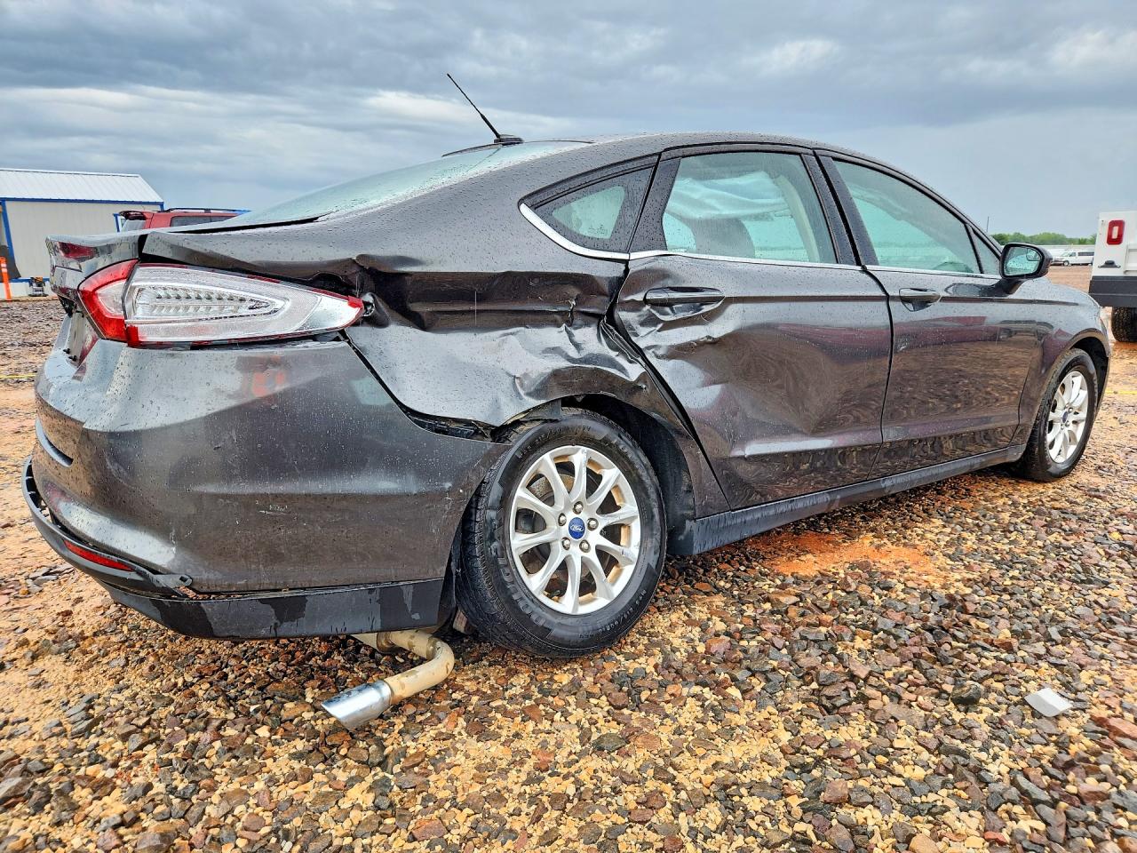 2015 Ford Fusion S Gray vin: 3FA6P0G79FR144041