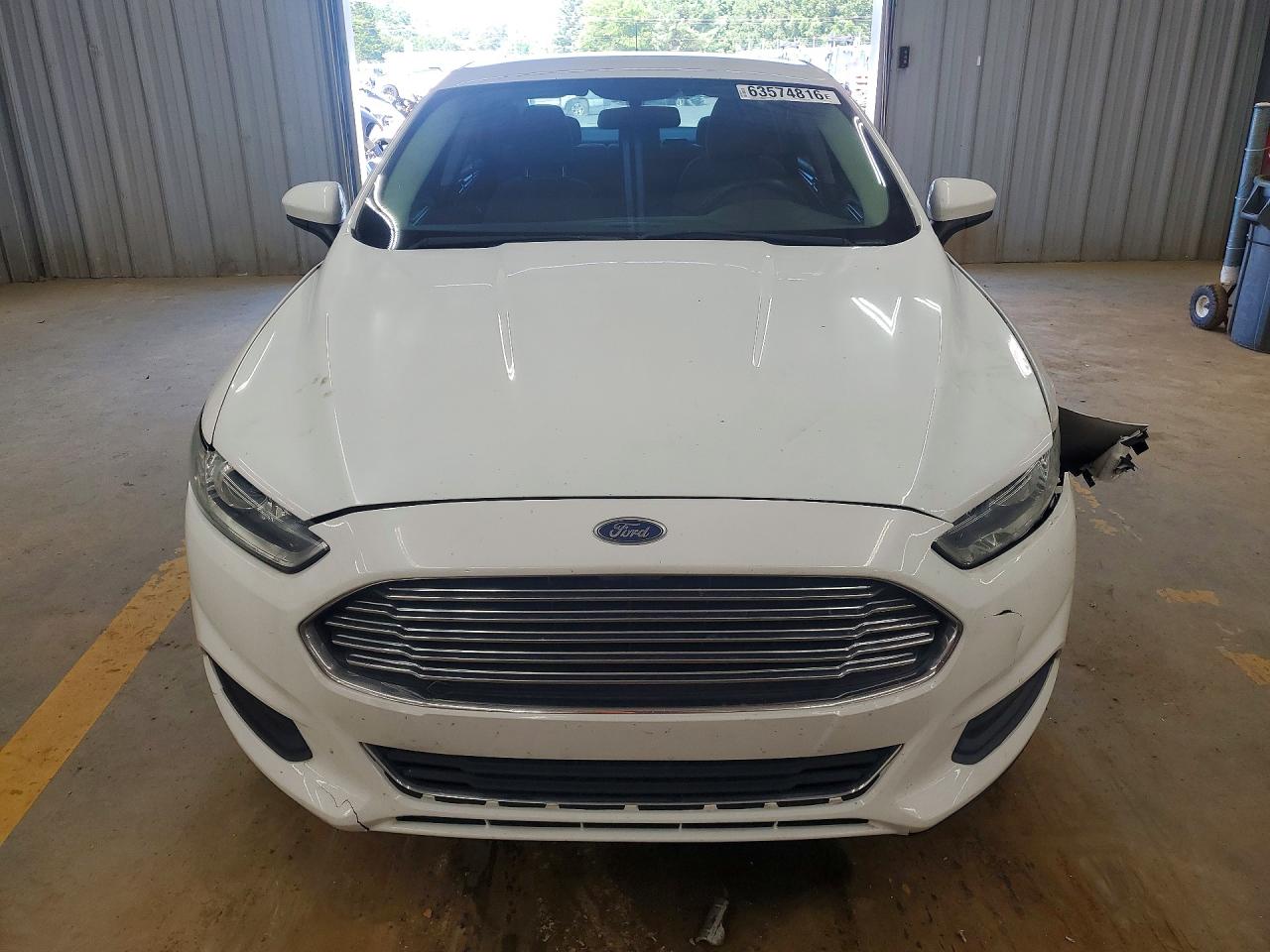 2015 Ford Fusion S White vin: 3FA6P0G79FR177105