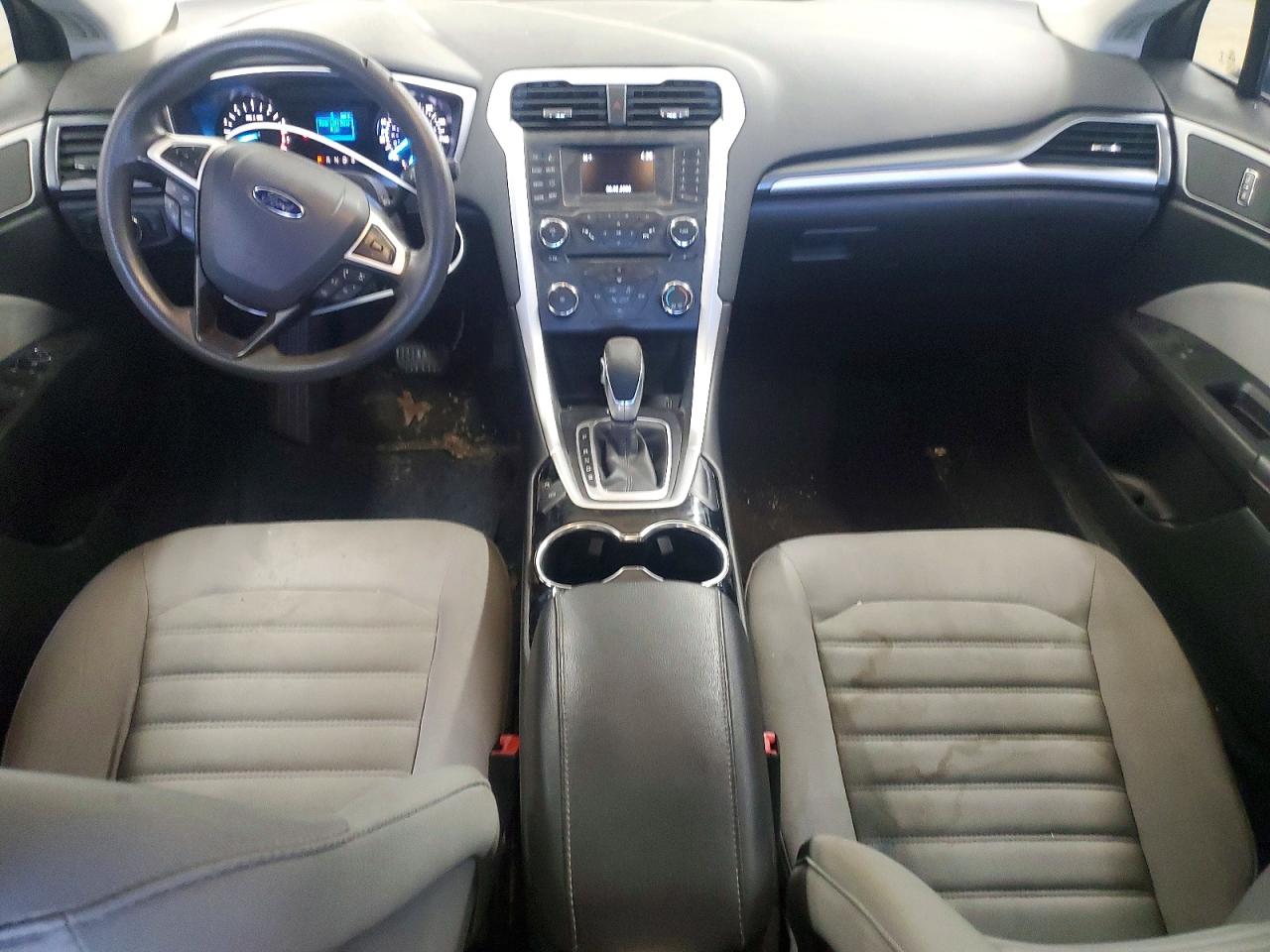 2015 Ford Fusion S White vin: 3FA6P0G79FR177105