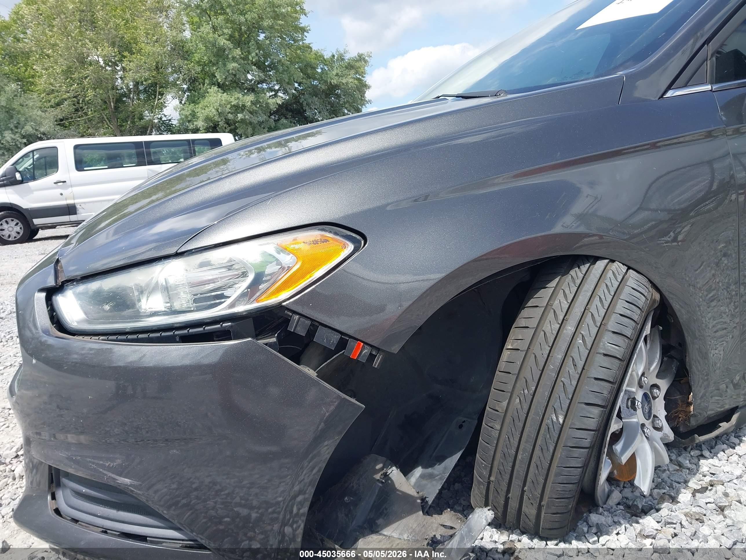 2015 Ford Fusion S Gray vin: 3FA6P0G79FR288964