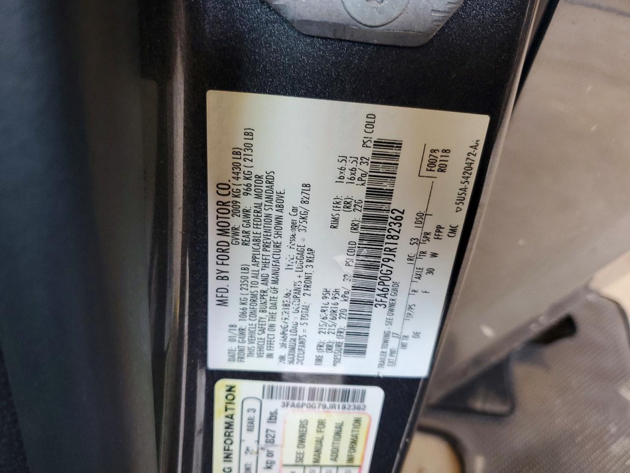 2018 Ford Fusion S Gray vin: 3FA6P0G79JR182362