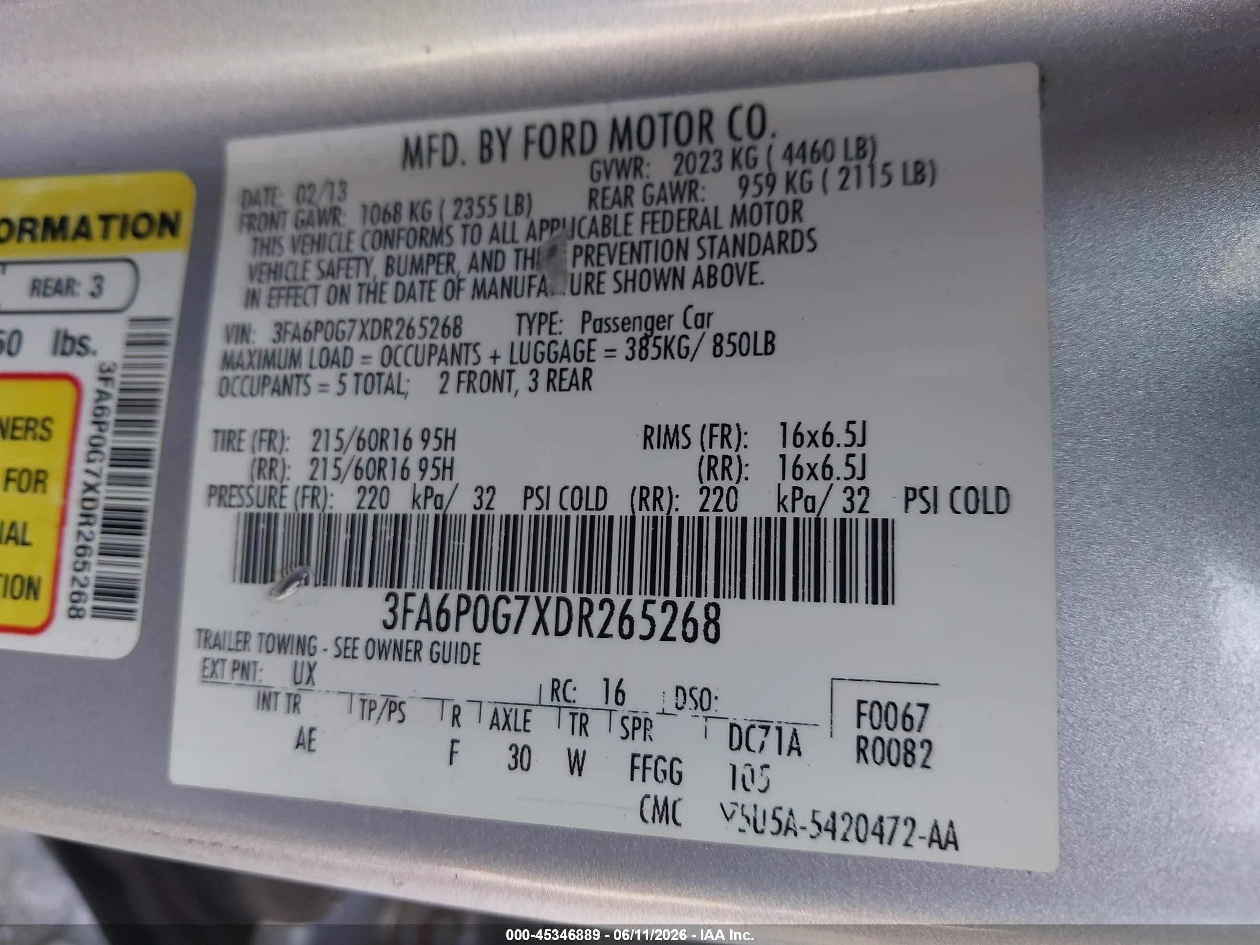 2013 Ford Fusion S Silver vin: 3FA6P0G7XDR265268