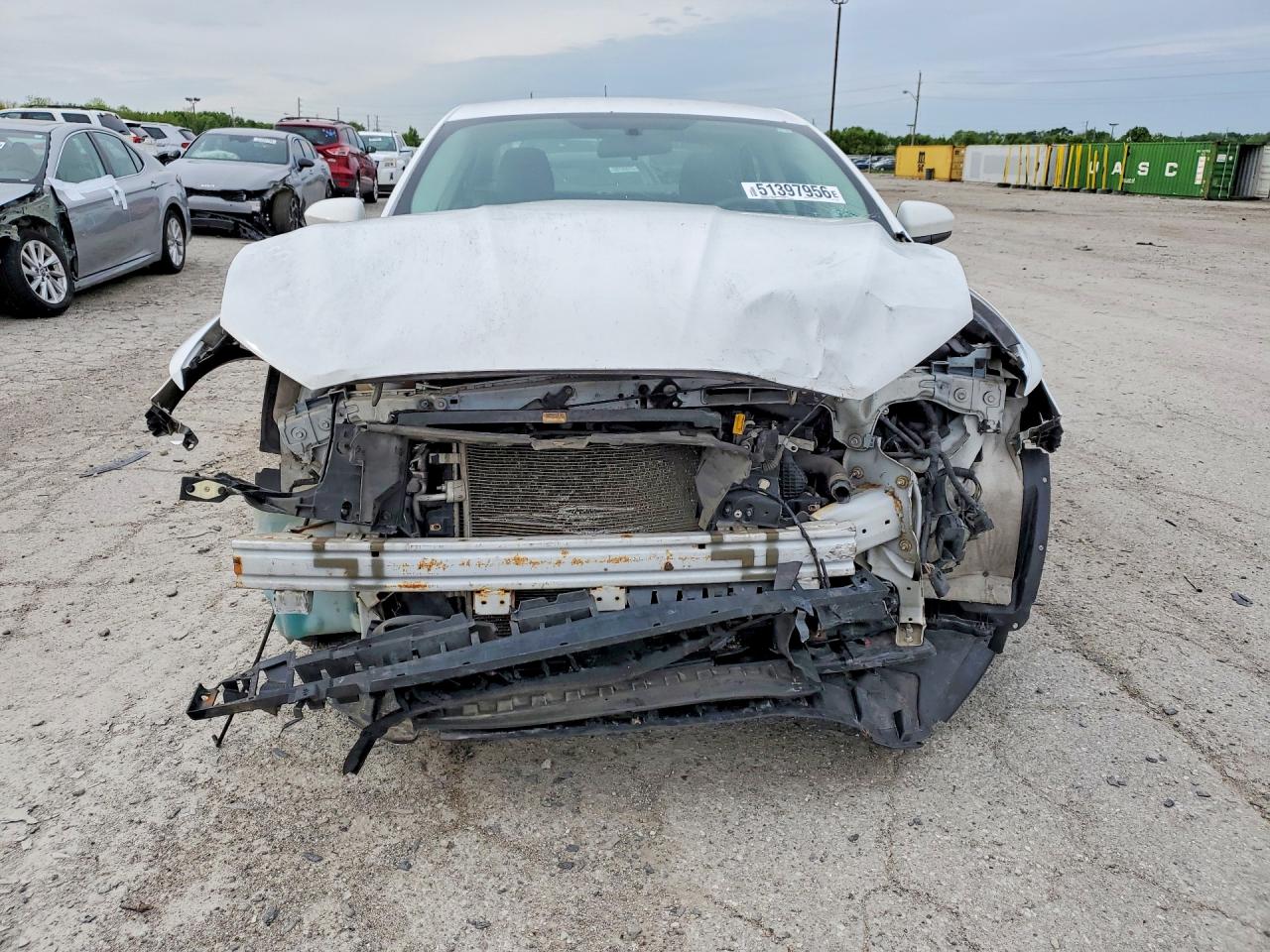 2014 Ford Fusion S White vin: 3FA6P0G7XER114173