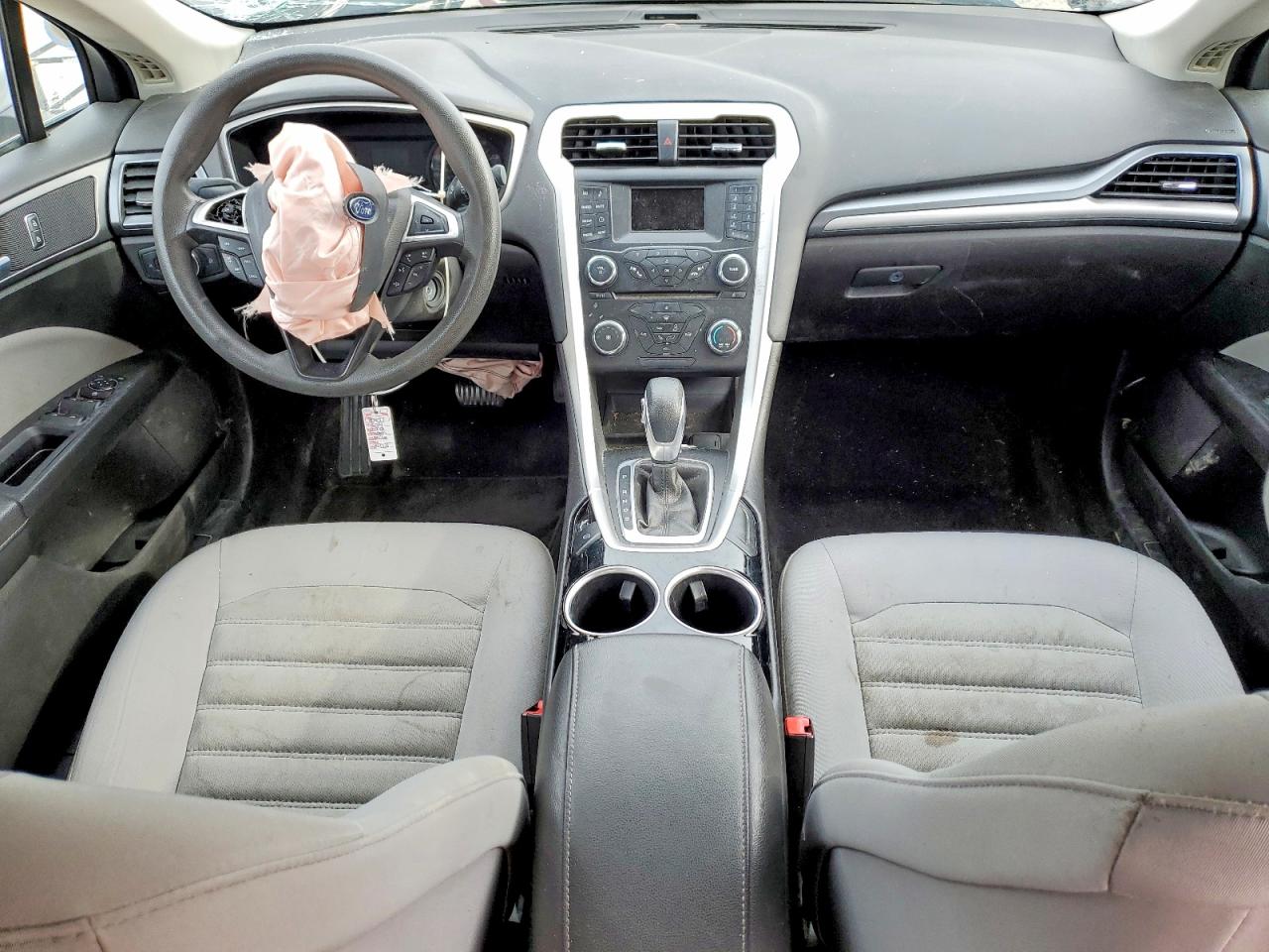 2014 Ford Fusion S White vin: 3FA6P0G7XER114173