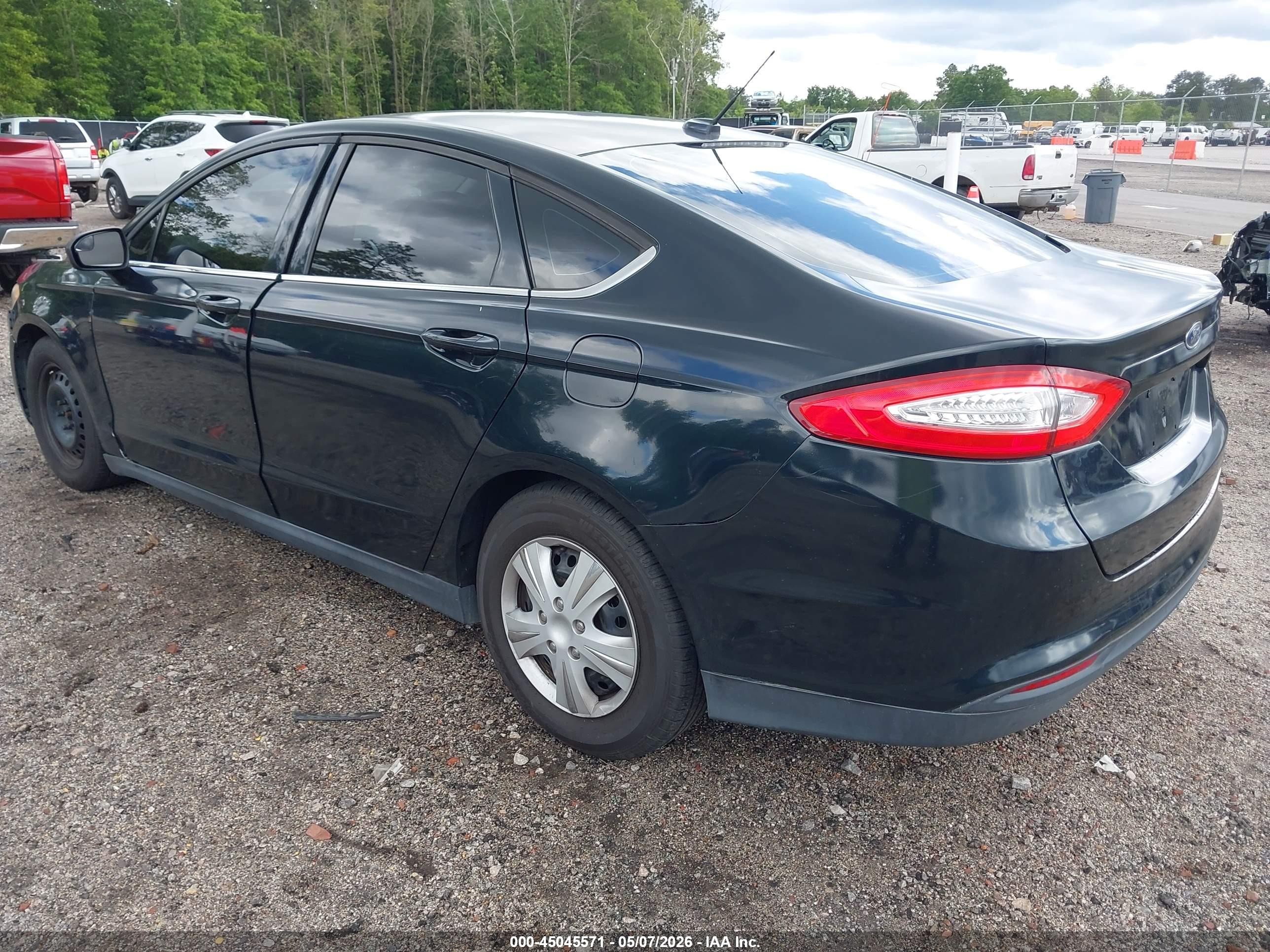 2014 Ford Fusion S Black vin: 3FA6P0G7XER235995