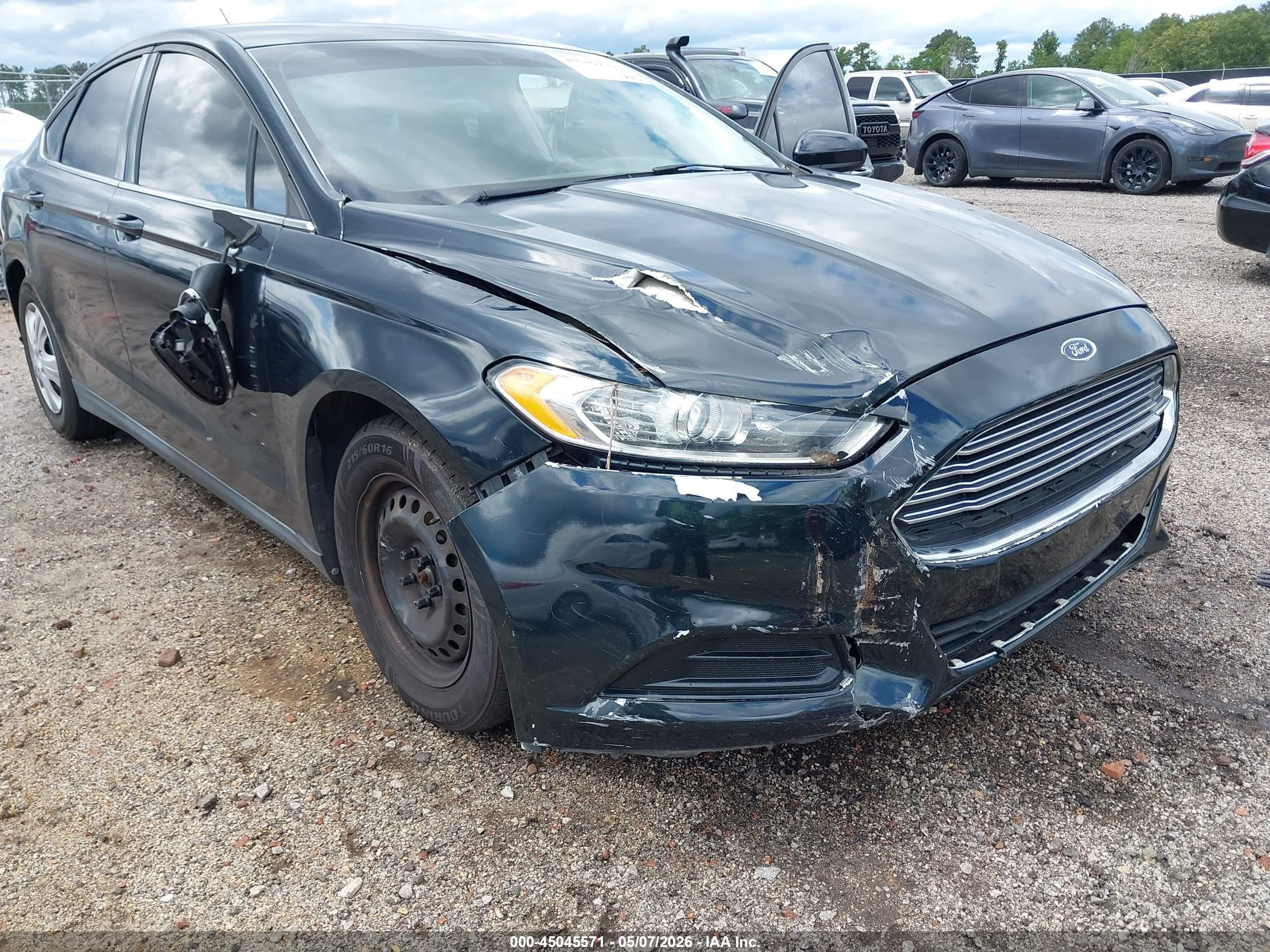 2014 Ford Fusion S Black vin: 3FA6P0G7XER235995