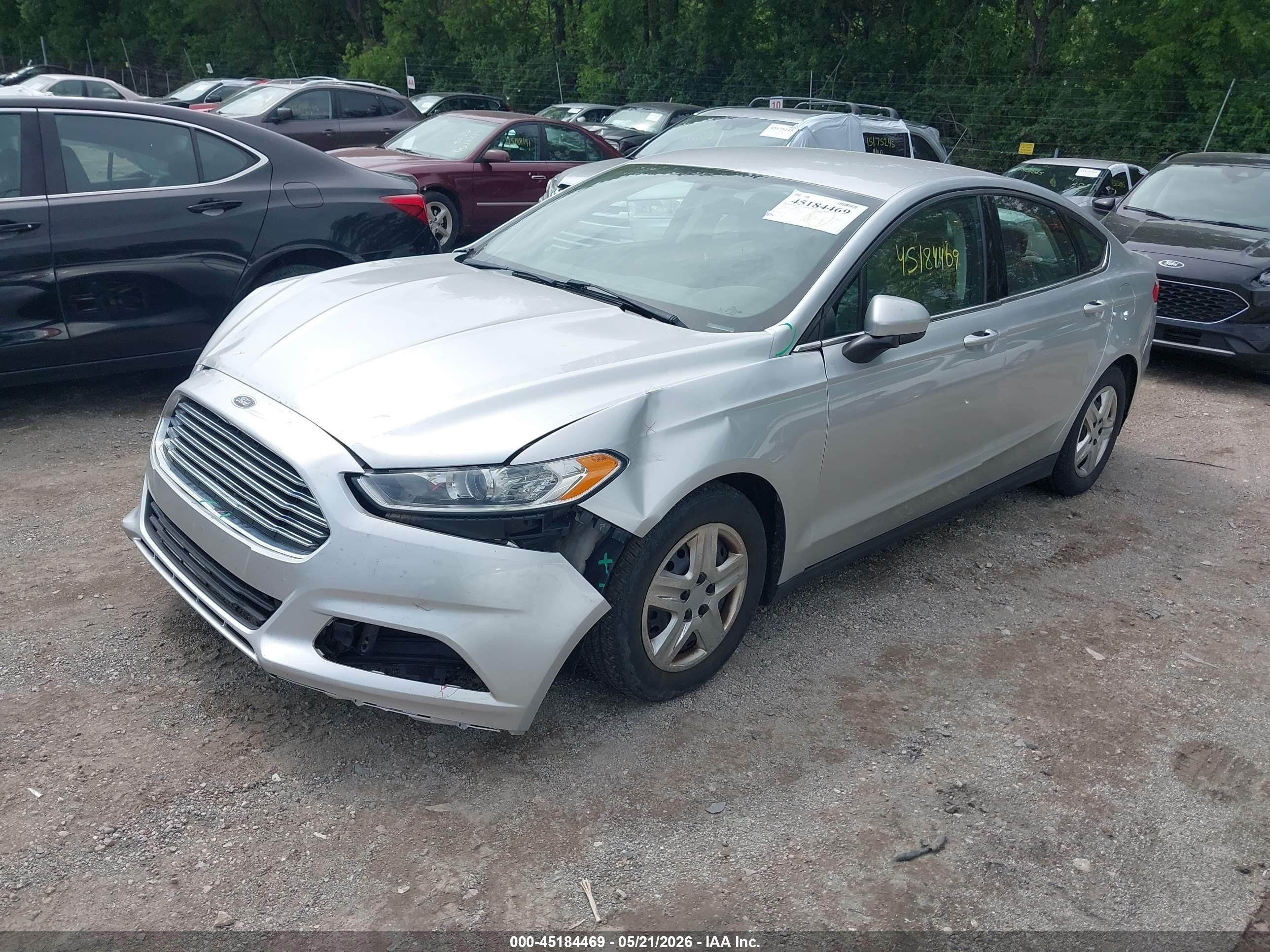 2014 Ford Fusion S Silver vin: 3FA6P0G7XER363315