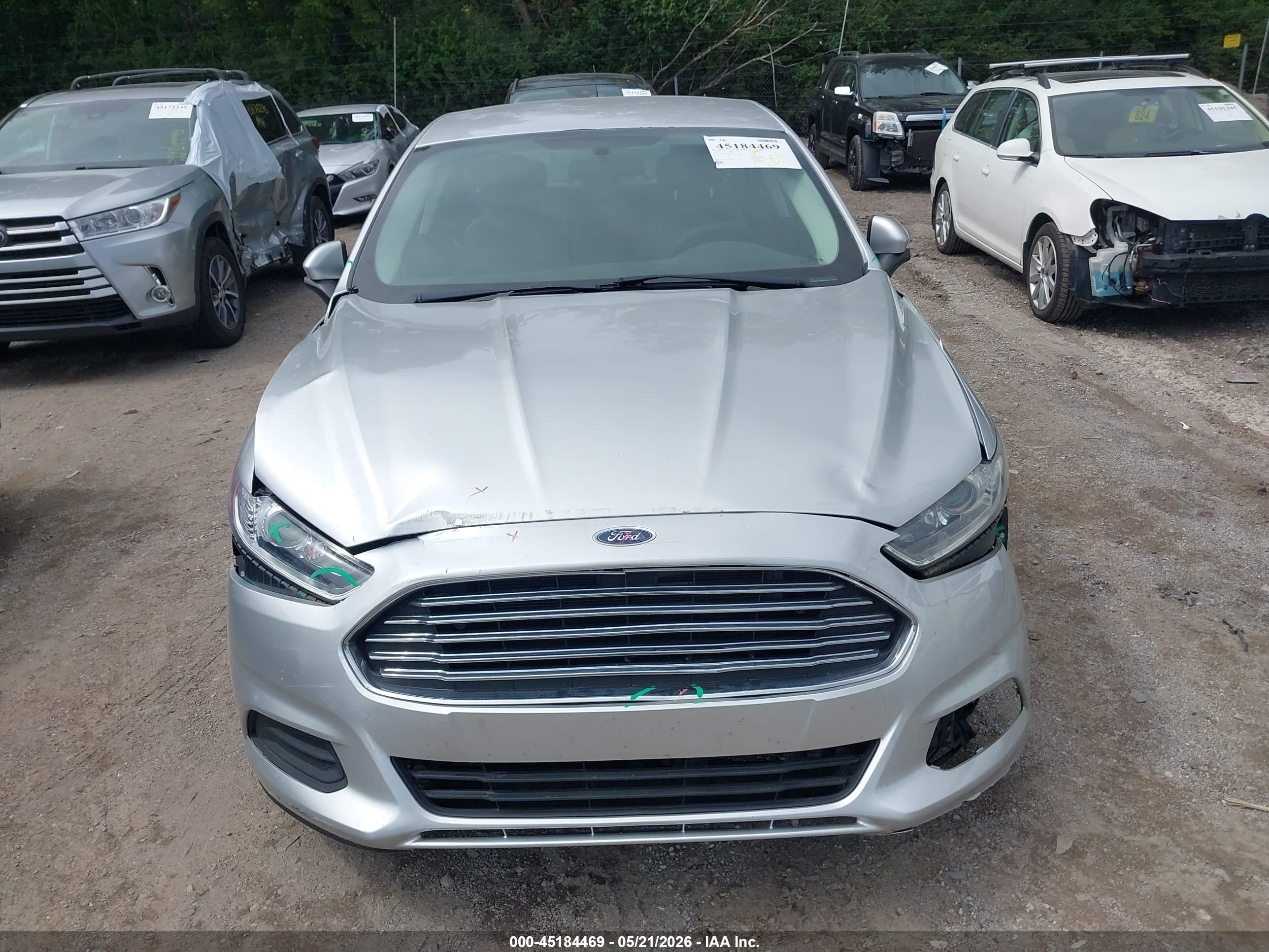 2014 Ford Fusion S Silver vin: 3FA6P0G7XER363315
