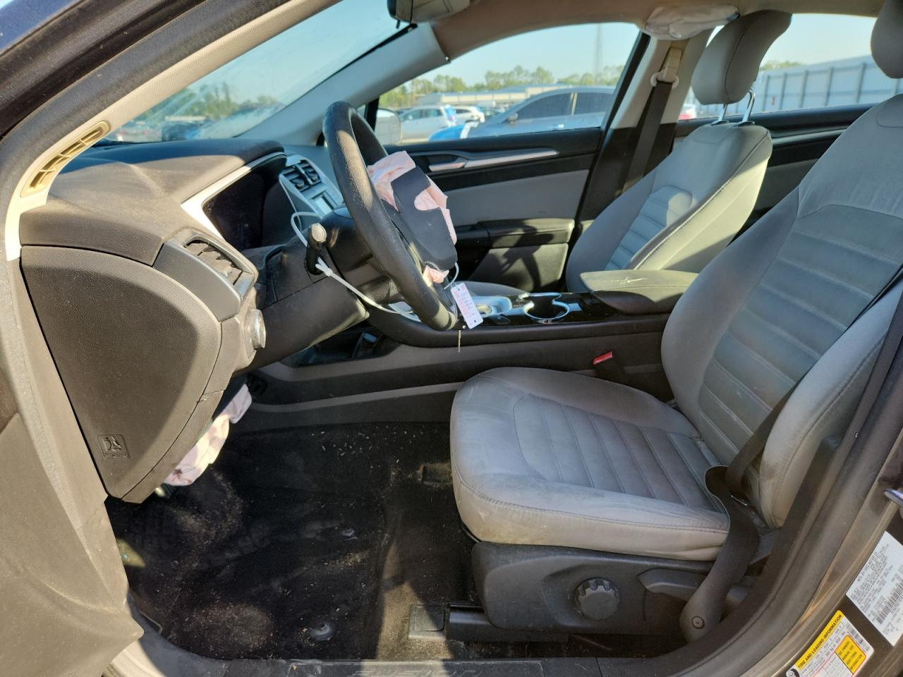 2015 Ford Fusion S Gray vin: 3FA6P0G7XFR117561