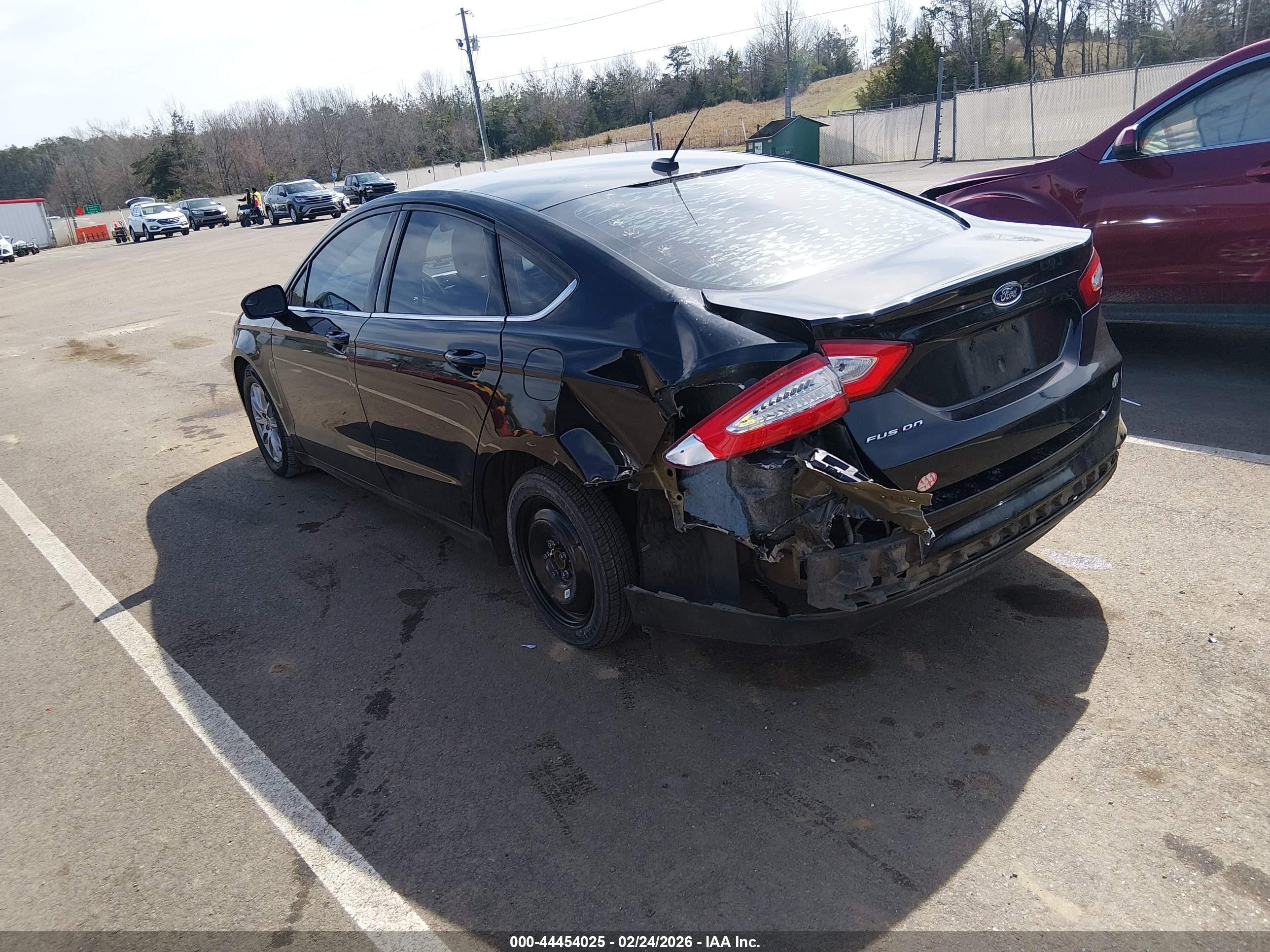 2016 Ford Fusion S Black vin: 3FA6P0G7XGR376276