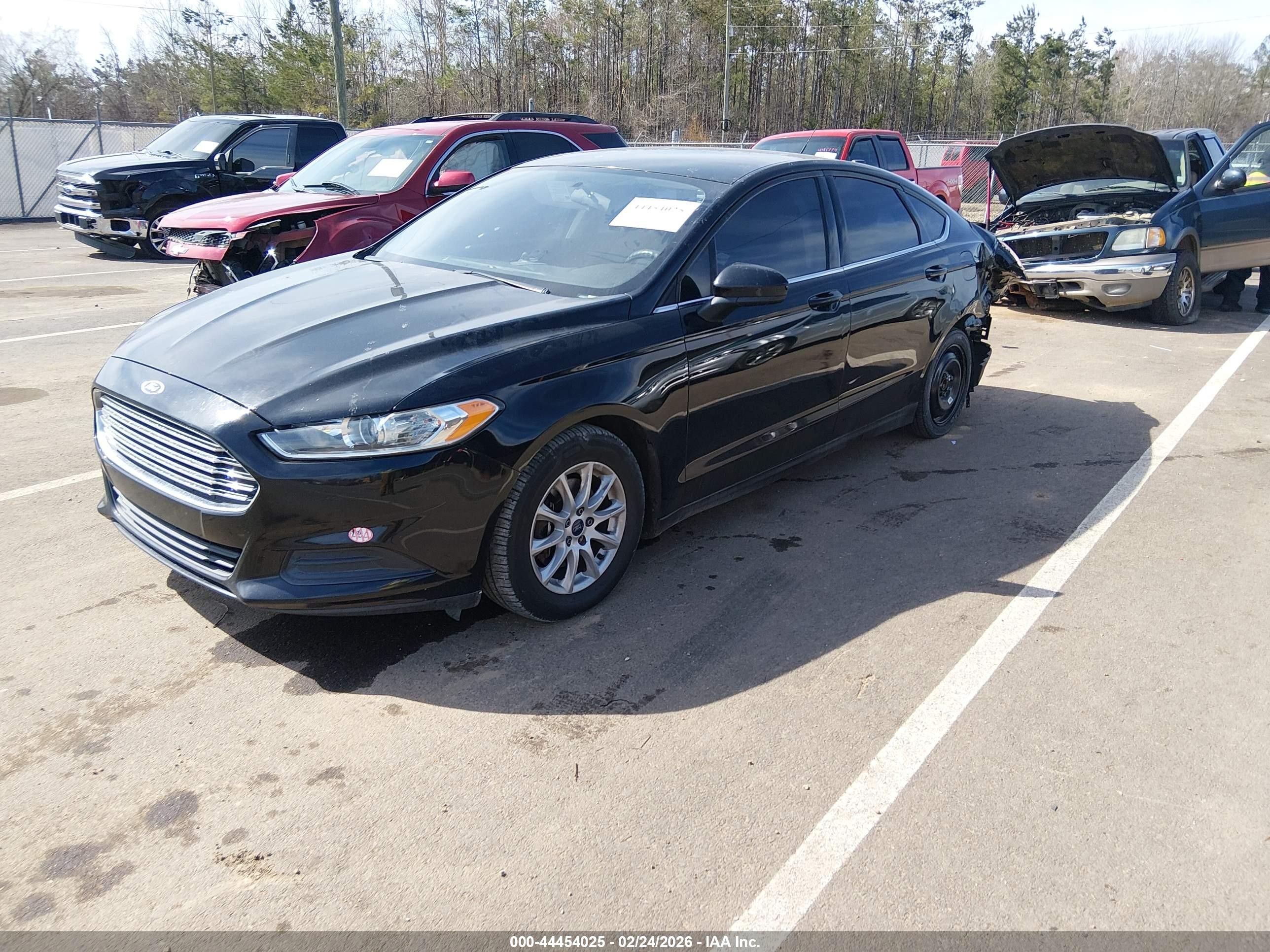 2016 Ford Fusion S Black vin: 3FA6P0G7XGR376276
