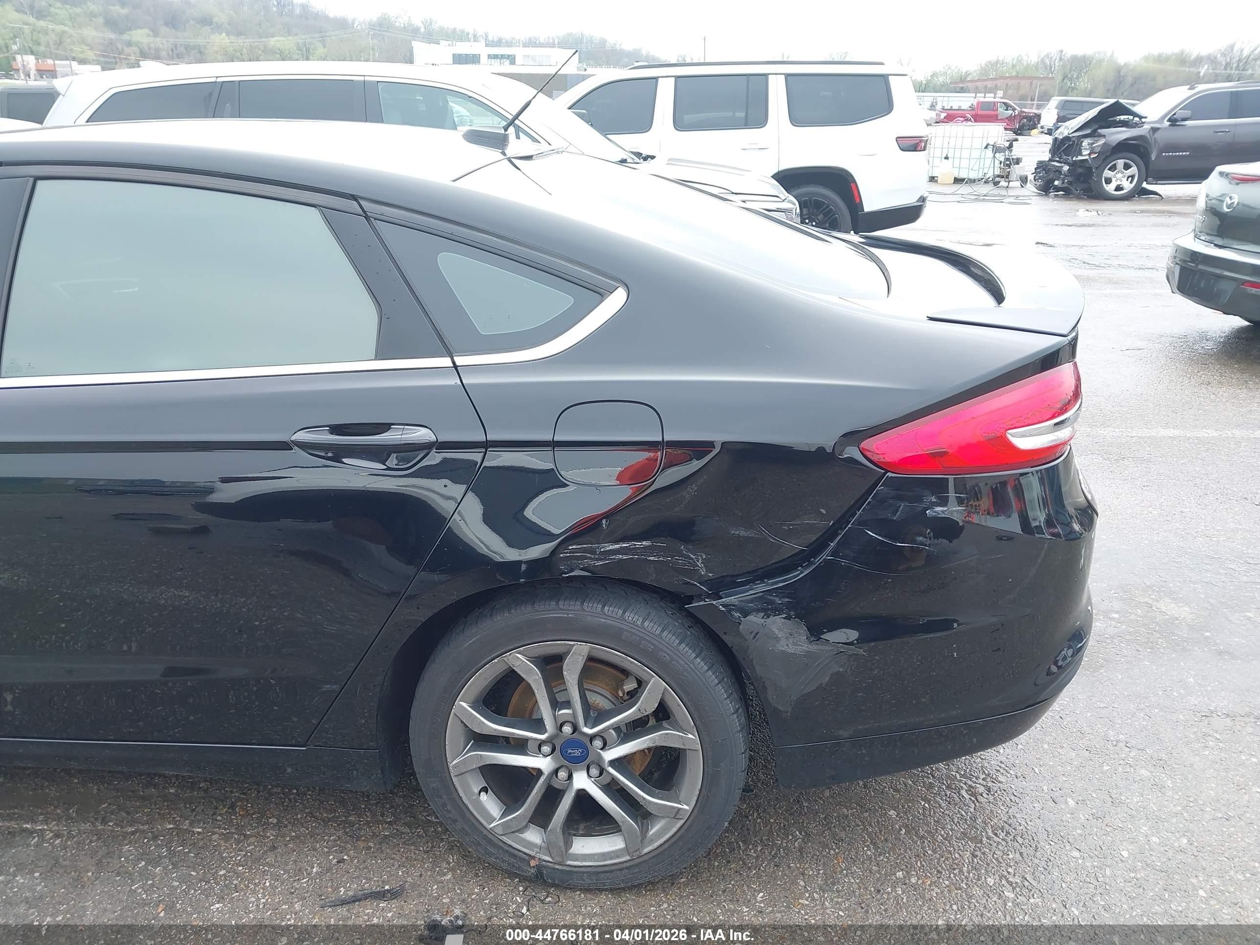 2017 Ford Fusion S Black vin: 3FA6P0G7XHR394195