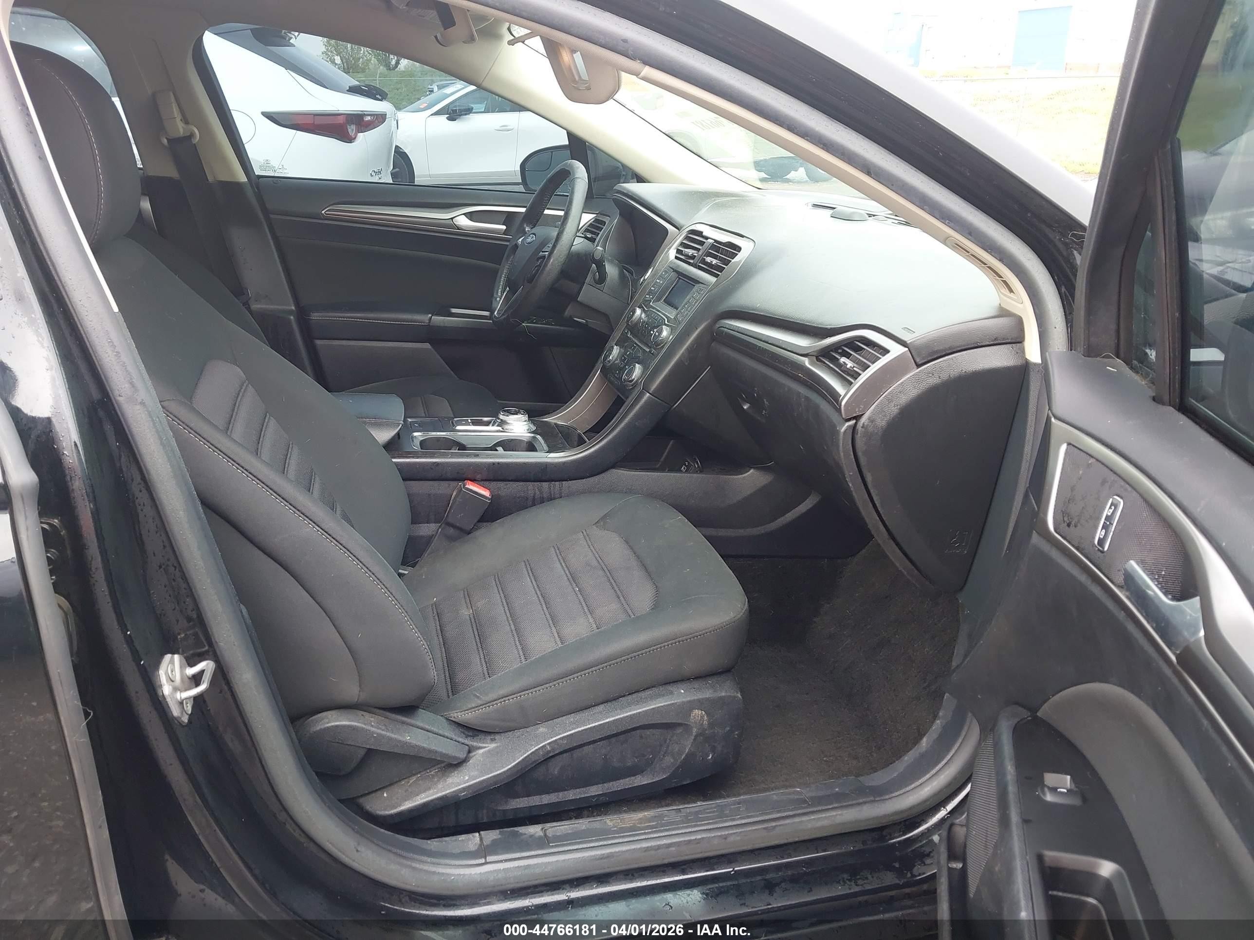 2017 Ford Fusion S Black vin: 3FA6P0G7XHR394195