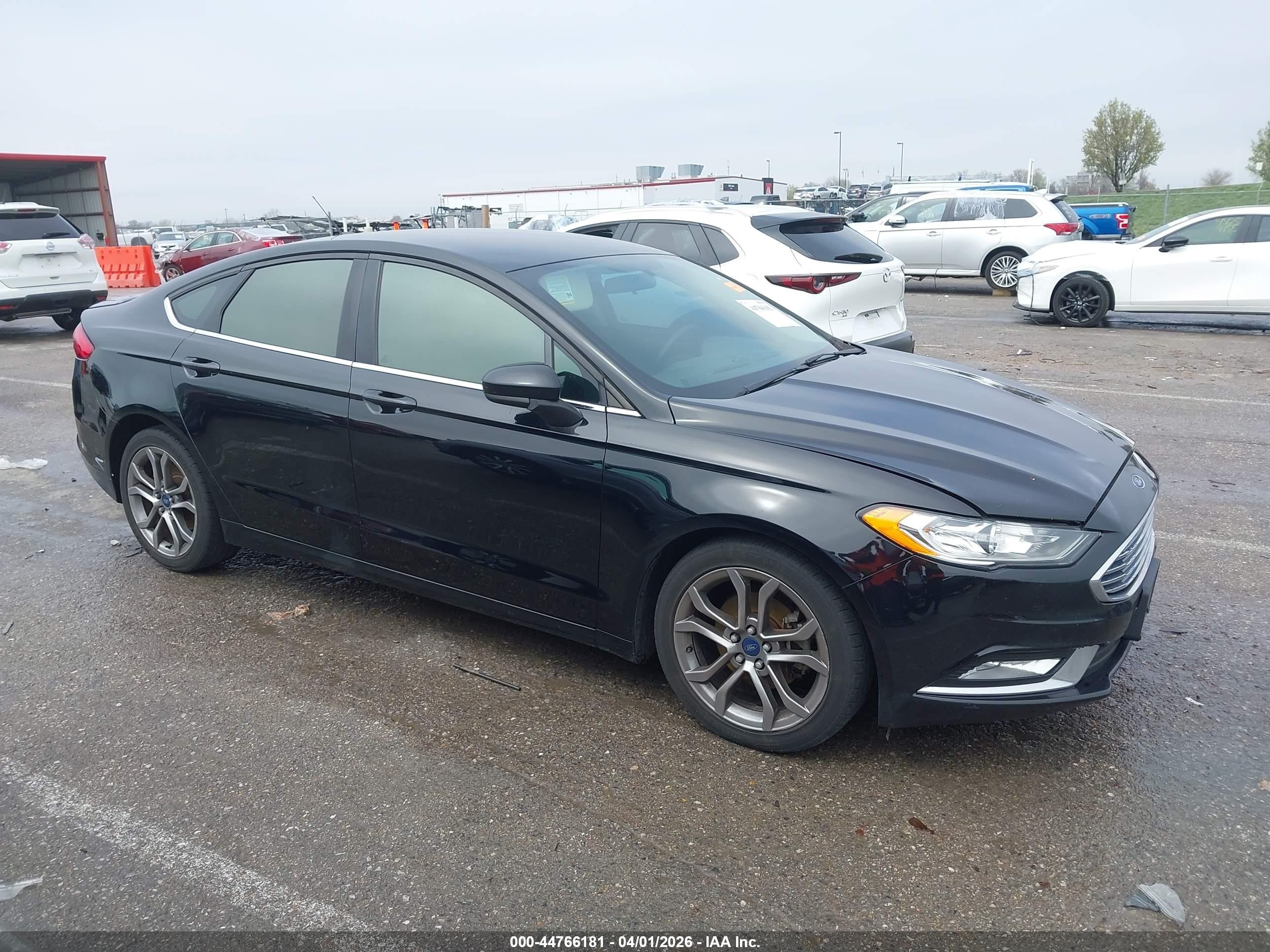 2017 Ford Fusion S Black vin: 3FA6P0G7XHR394195