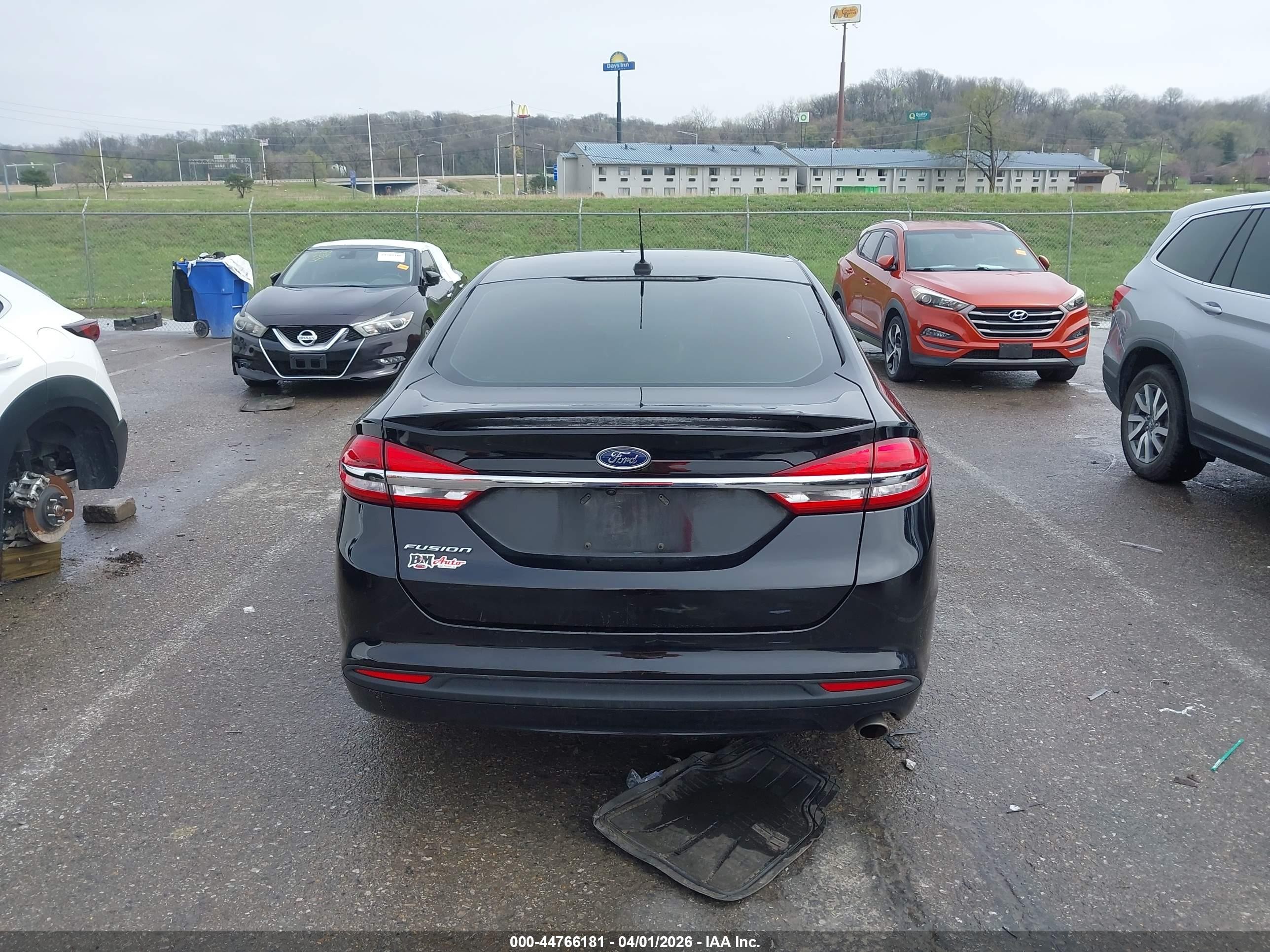 2017 Ford Fusion S Black vin: 3FA6P0G7XHR394195