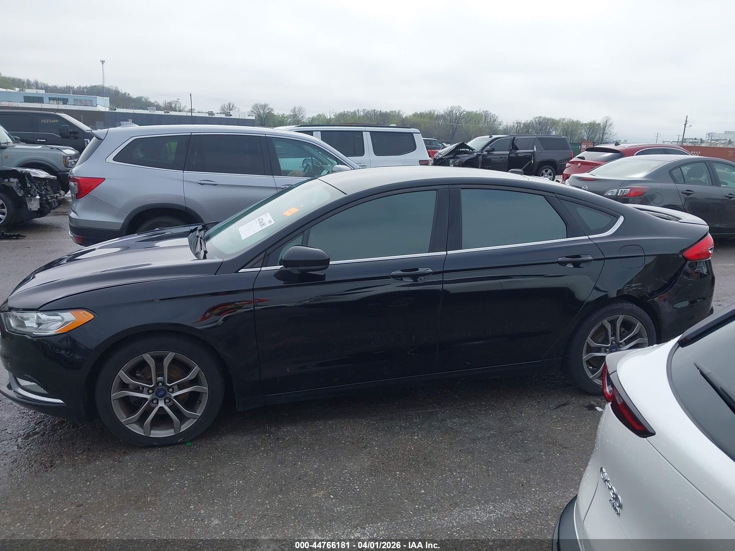 2017 Ford Fusion S Black vin: 3FA6P0G7XHR394195
