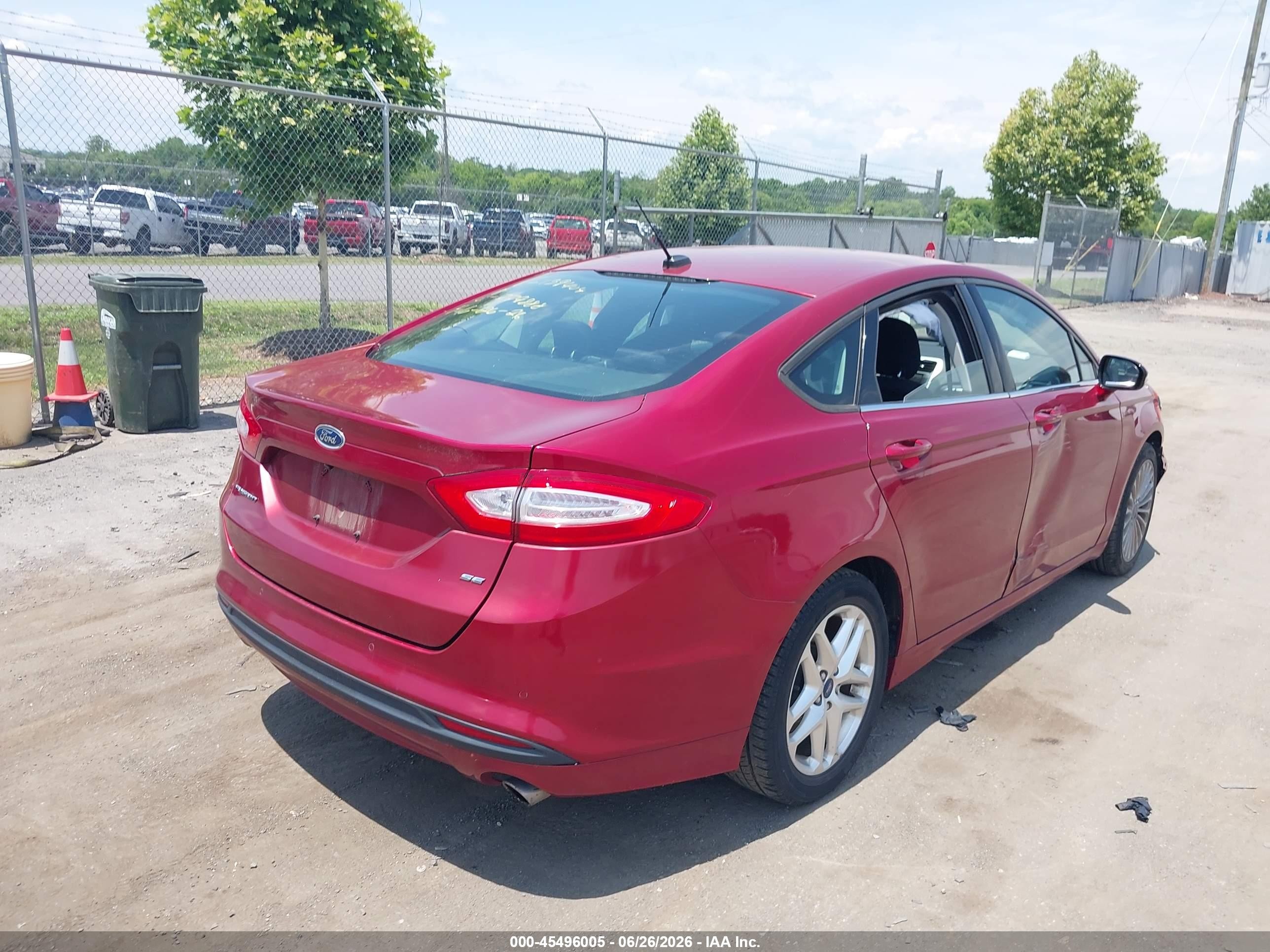 2013 Ford Fusion Se Red vin: 3FA6P0H70DR139404