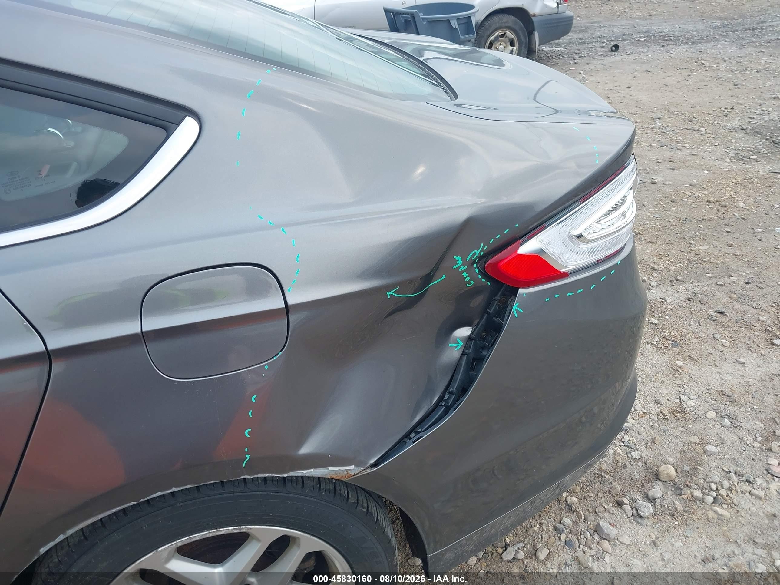 2013 Ford Fusion Se Gray vin: 3FA6P0H70DR225344