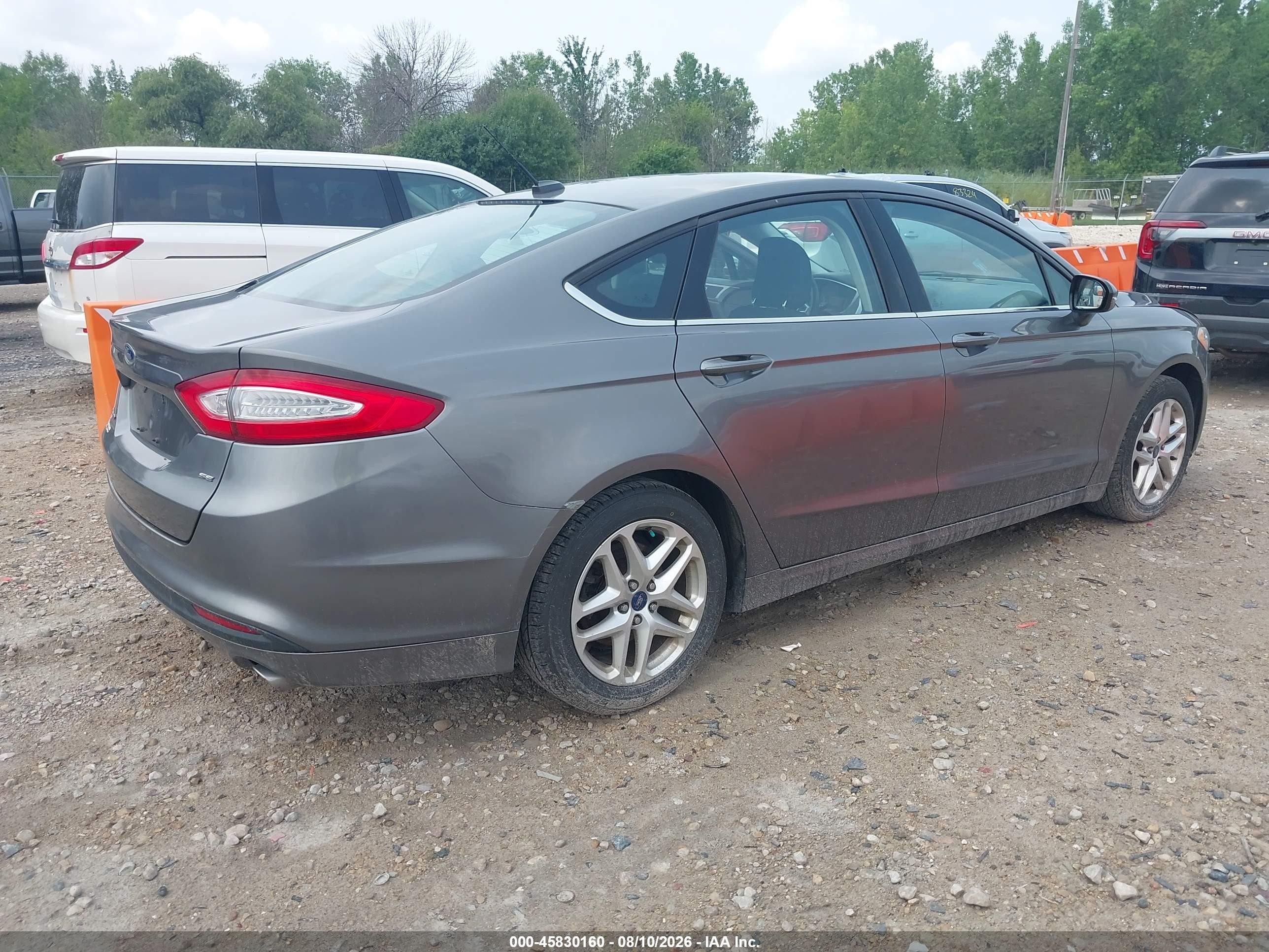 2013 Ford Fusion Se Gray vin: 3FA6P0H70DR225344