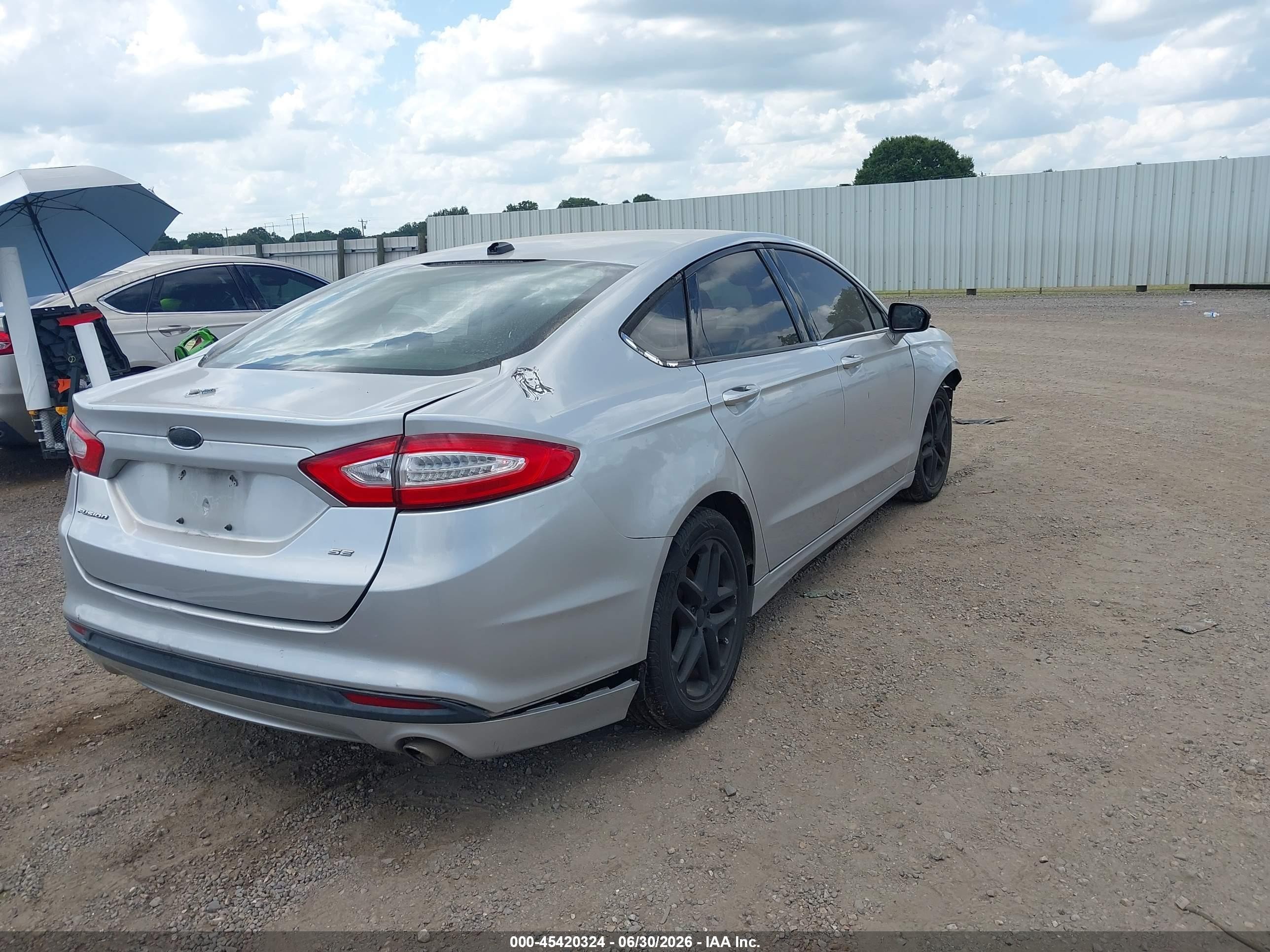 2014 Ford Fusion Se Silver vin: 3FA6P0H70ER122801