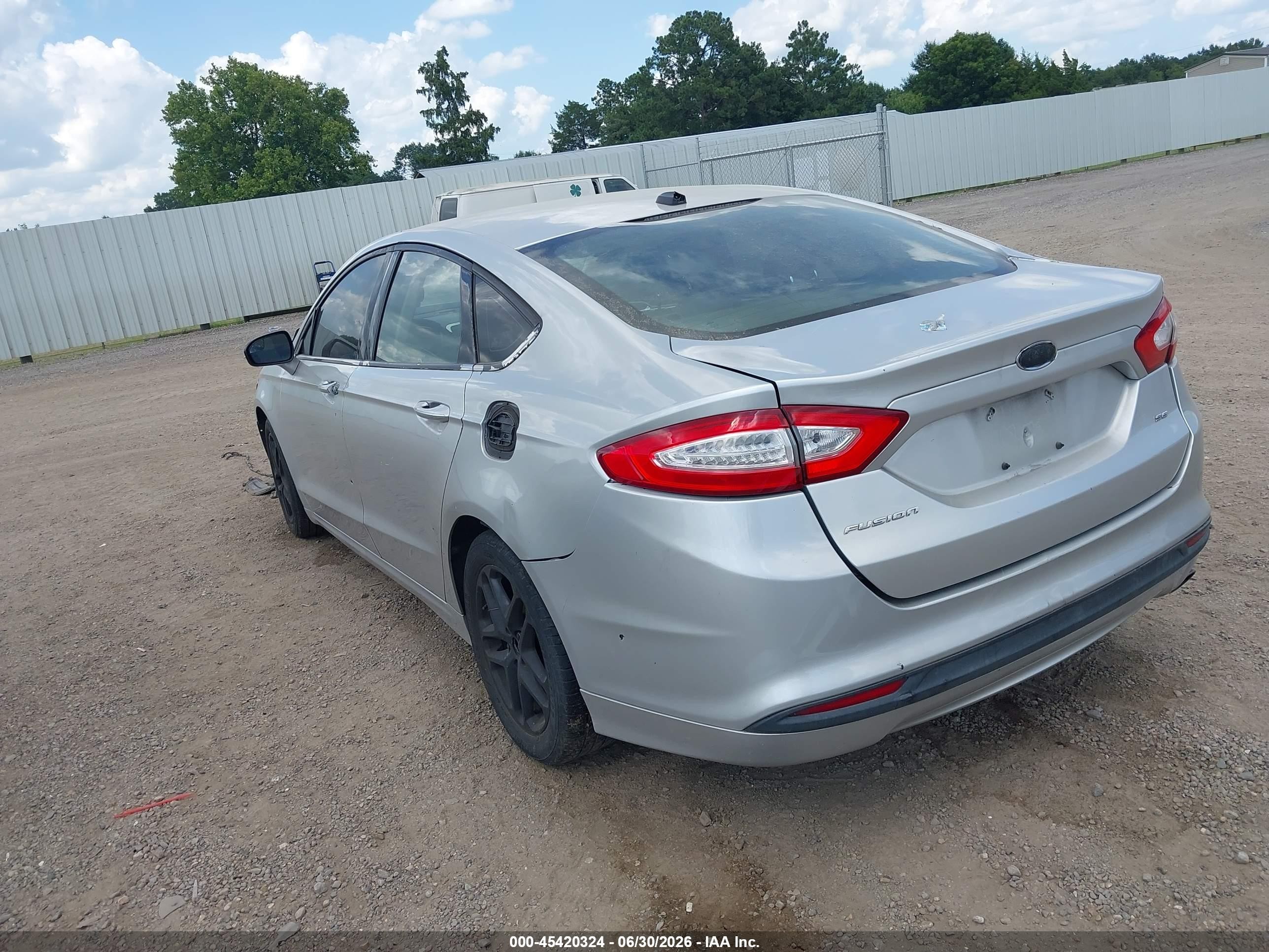 2014 Ford Fusion Se Silver vin: 3FA6P0H70ER122801