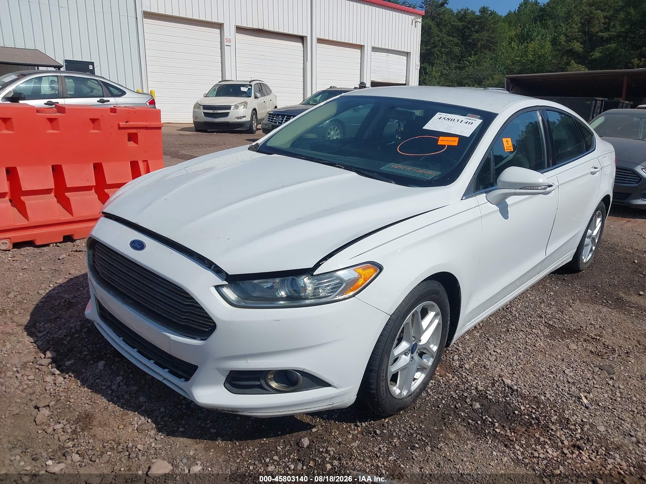 2014 Ford Fusion Se White vin: 3FA6P0H70ER137654