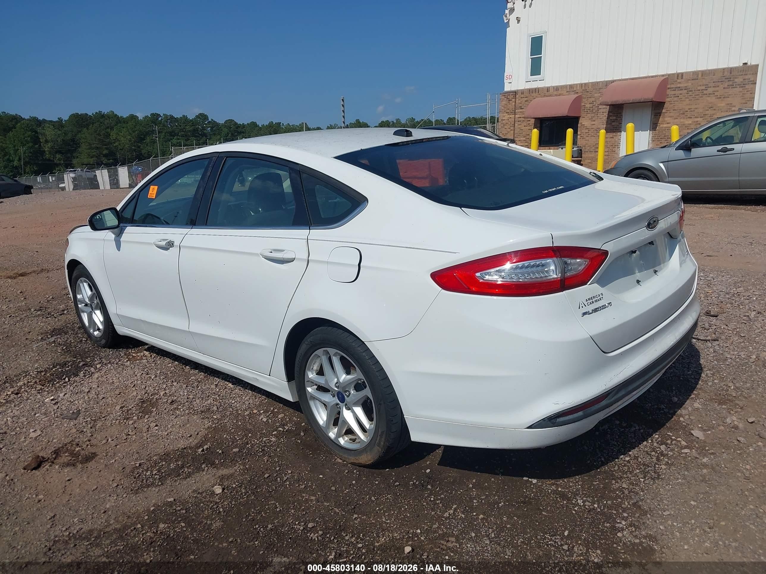 2014 Ford Fusion Se White vin: 3FA6P0H70ER137654
