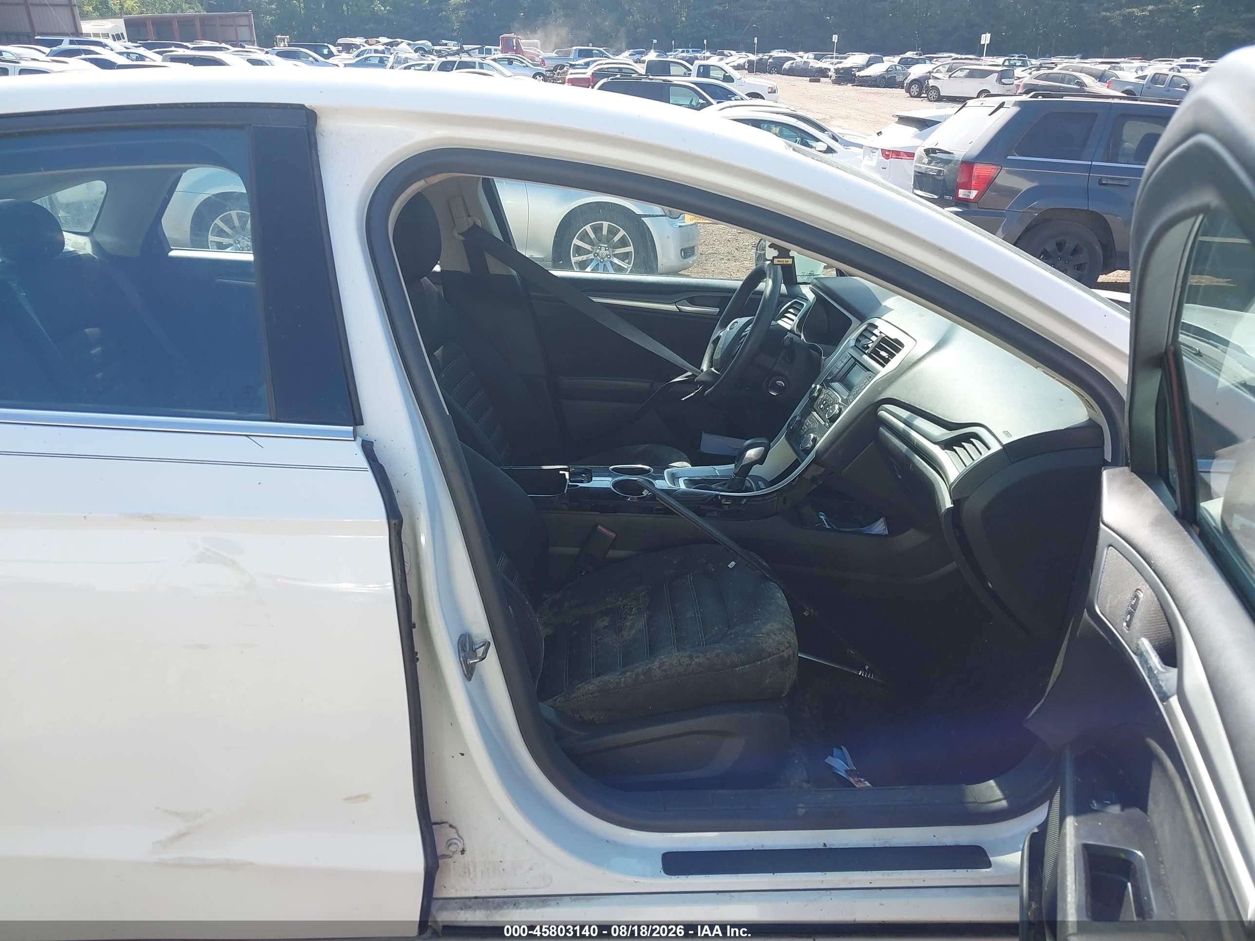 2014 Ford Fusion Se White vin: 3FA6P0H70ER137654