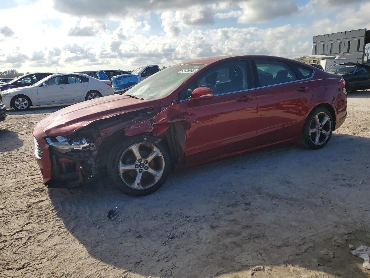 2014 Ford Fusion Se Burgundy vin: 3FA6P0H70ER198910