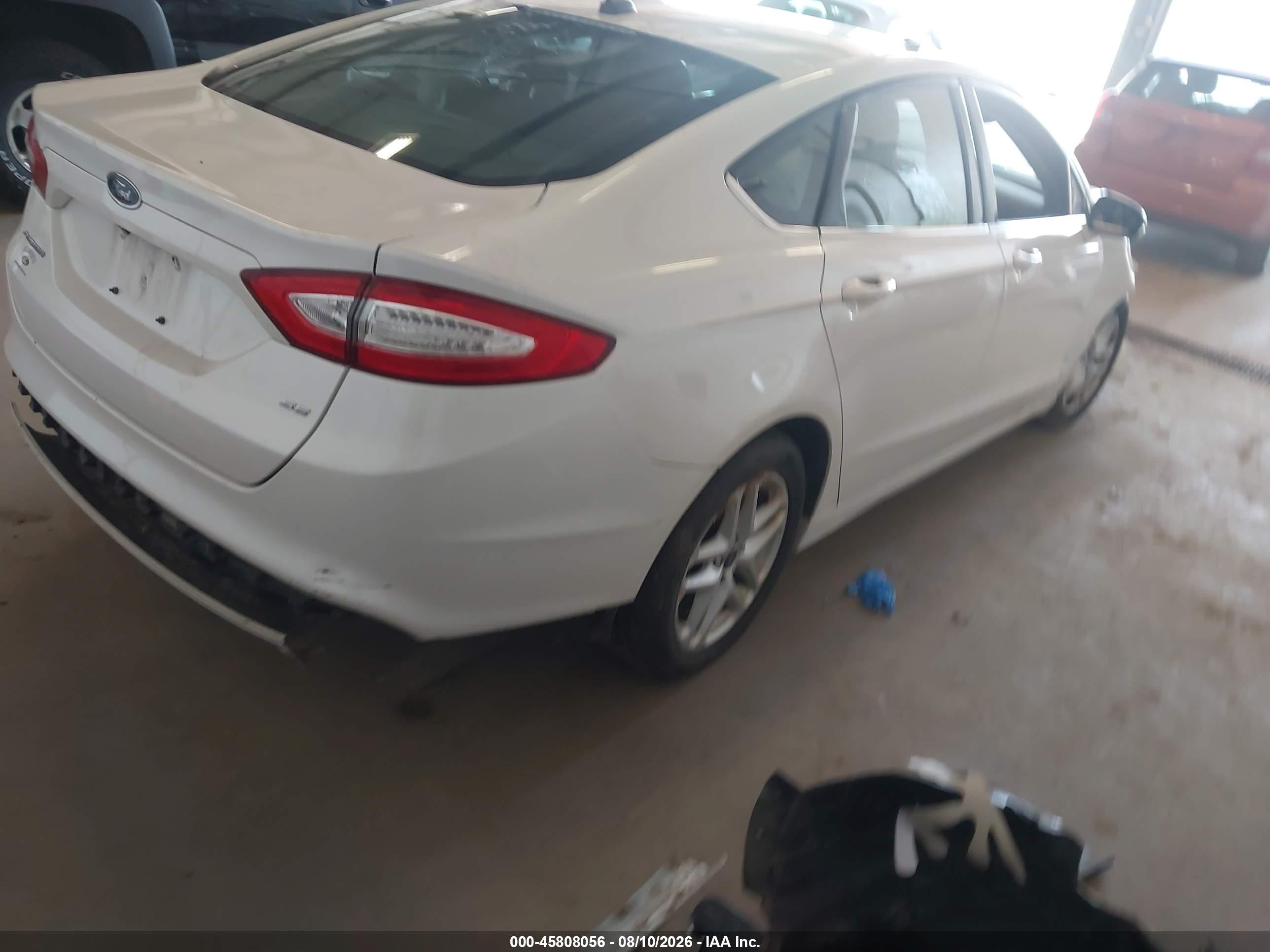 2014 Ford Fusion Se White vin: 3FA6P0H70ER255865