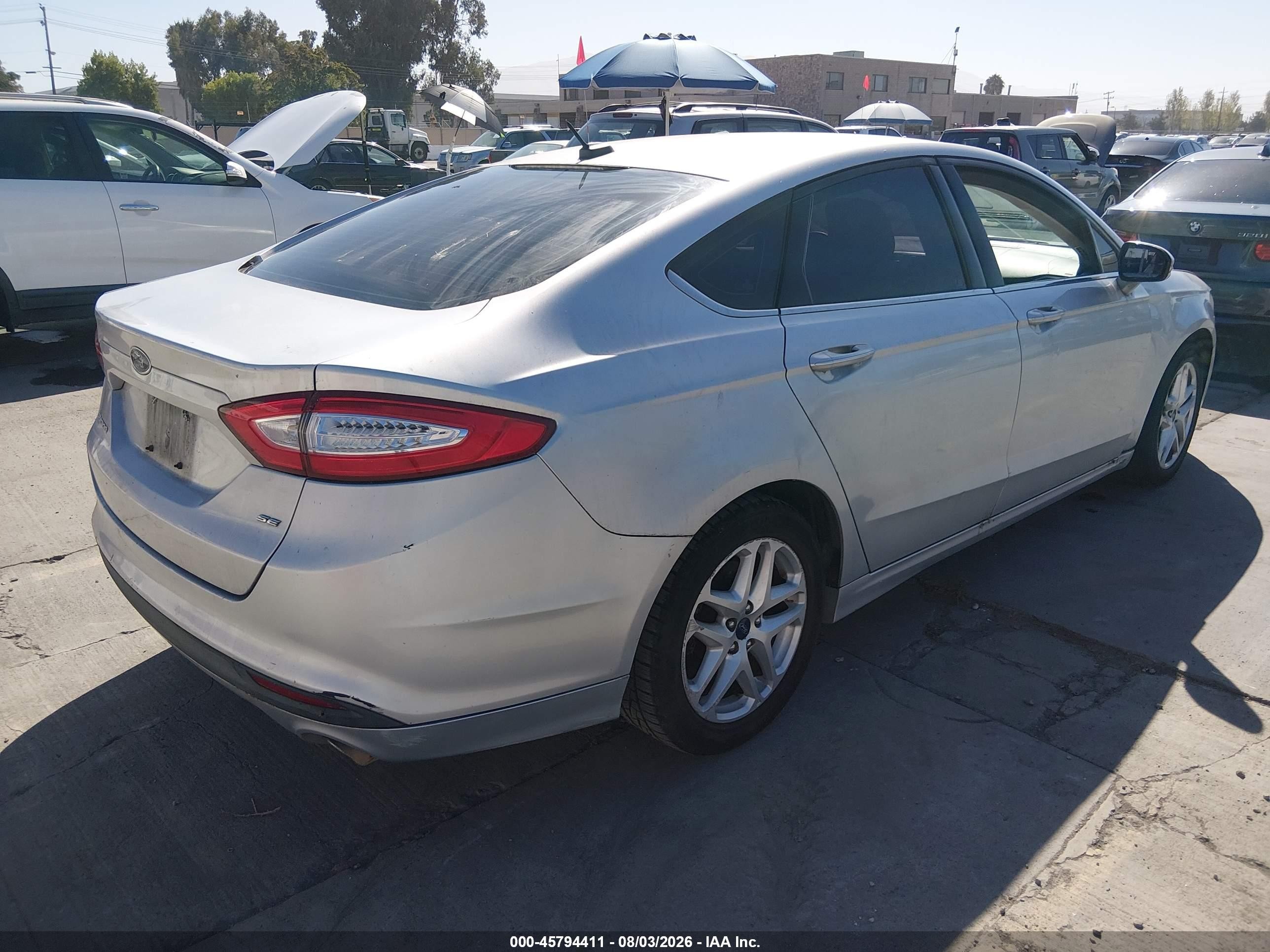 2014 Ford Fusion Se Silver vin: 3FA6P0H70ER301677