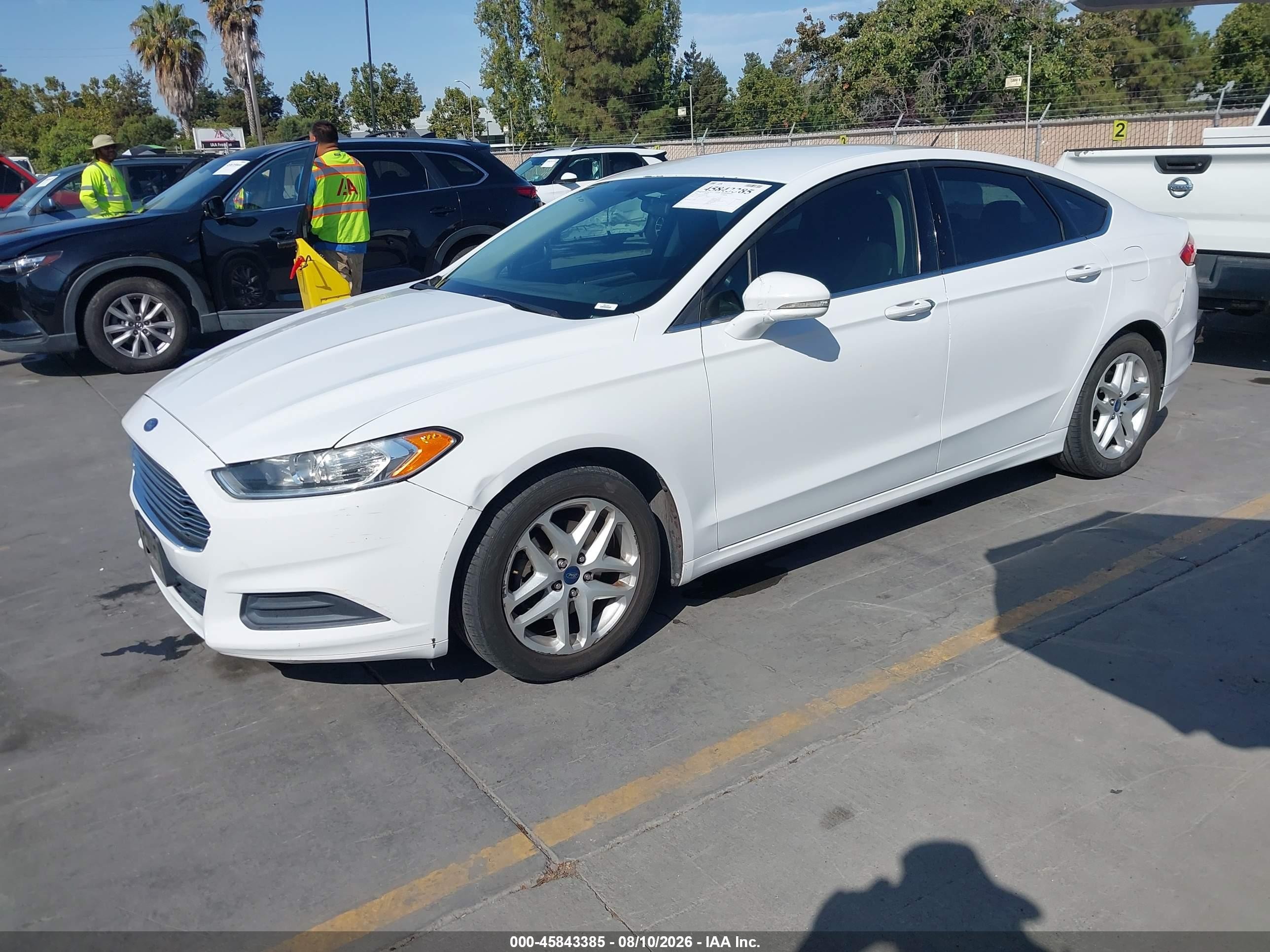 2014 Ford Fusion Se White vin: 3FA6P0H70ER307706
