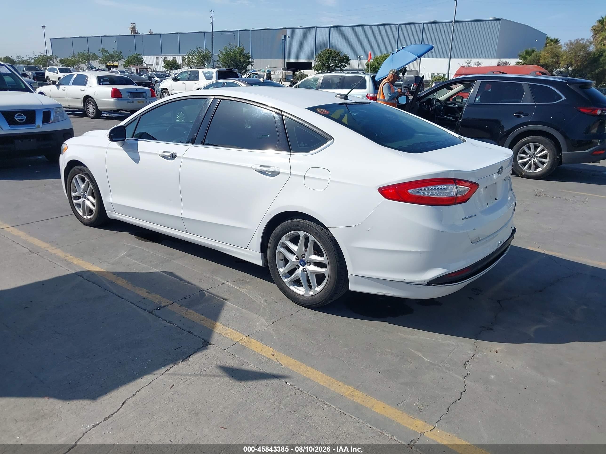 2014 Ford Fusion Se White vin: 3FA6P0H70ER307706