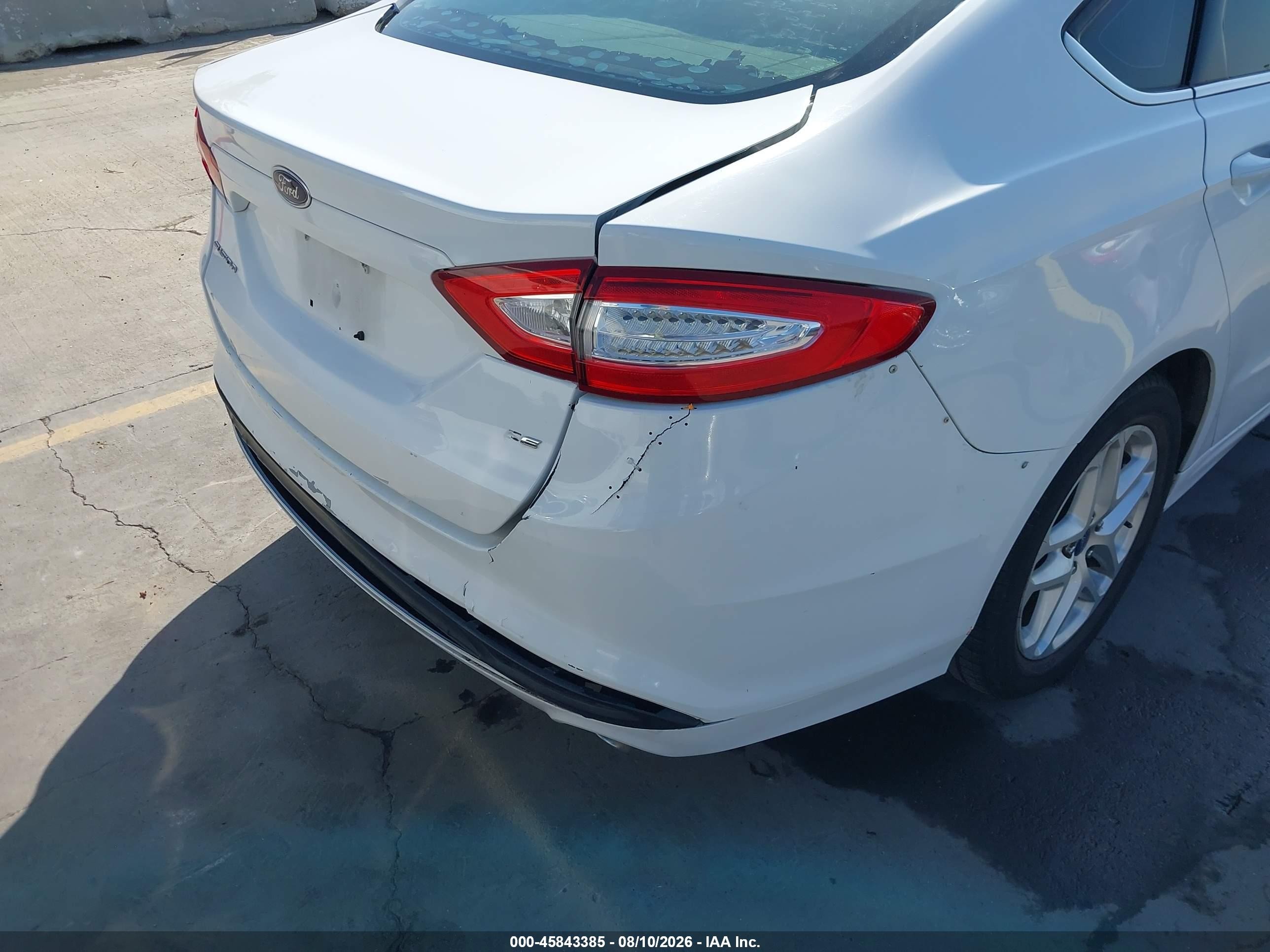 2014 Ford Fusion Se White vin: 3FA6P0H70ER307706