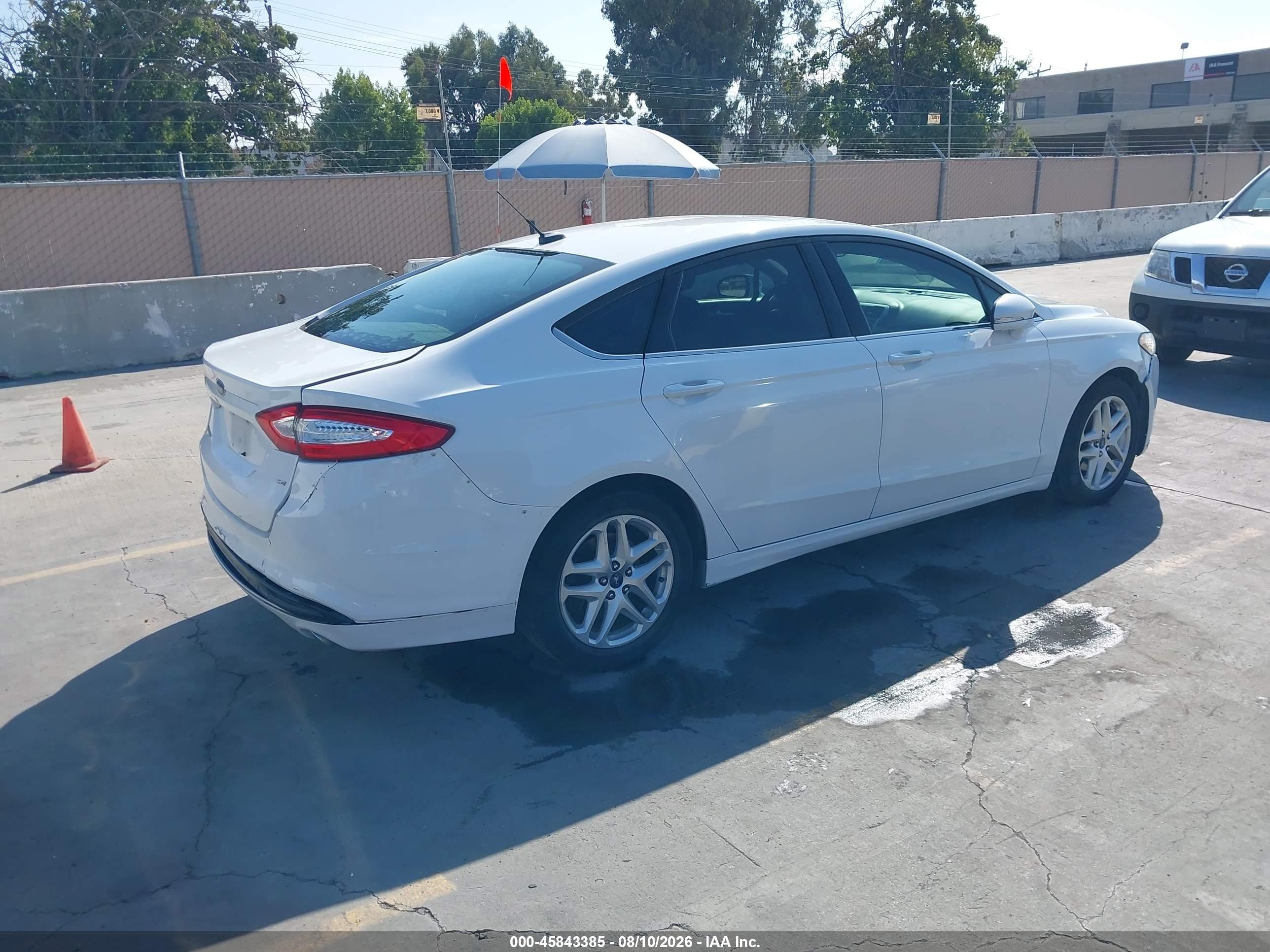 2014 Ford Fusion Se White vin: 3FA6P0H70ER307706