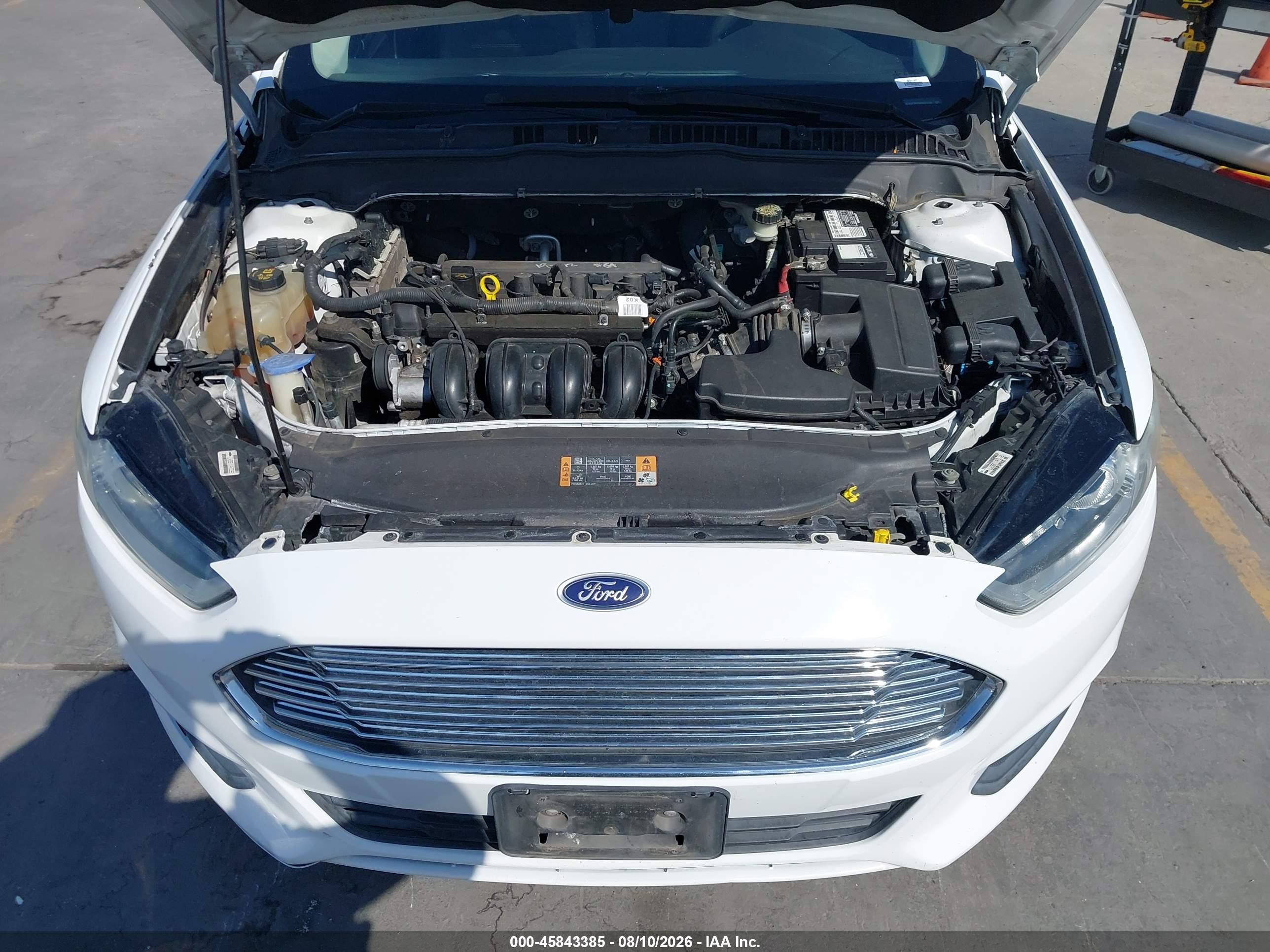2014 Ford Fusion Se White vin: 3FA6P0H70ER307706
