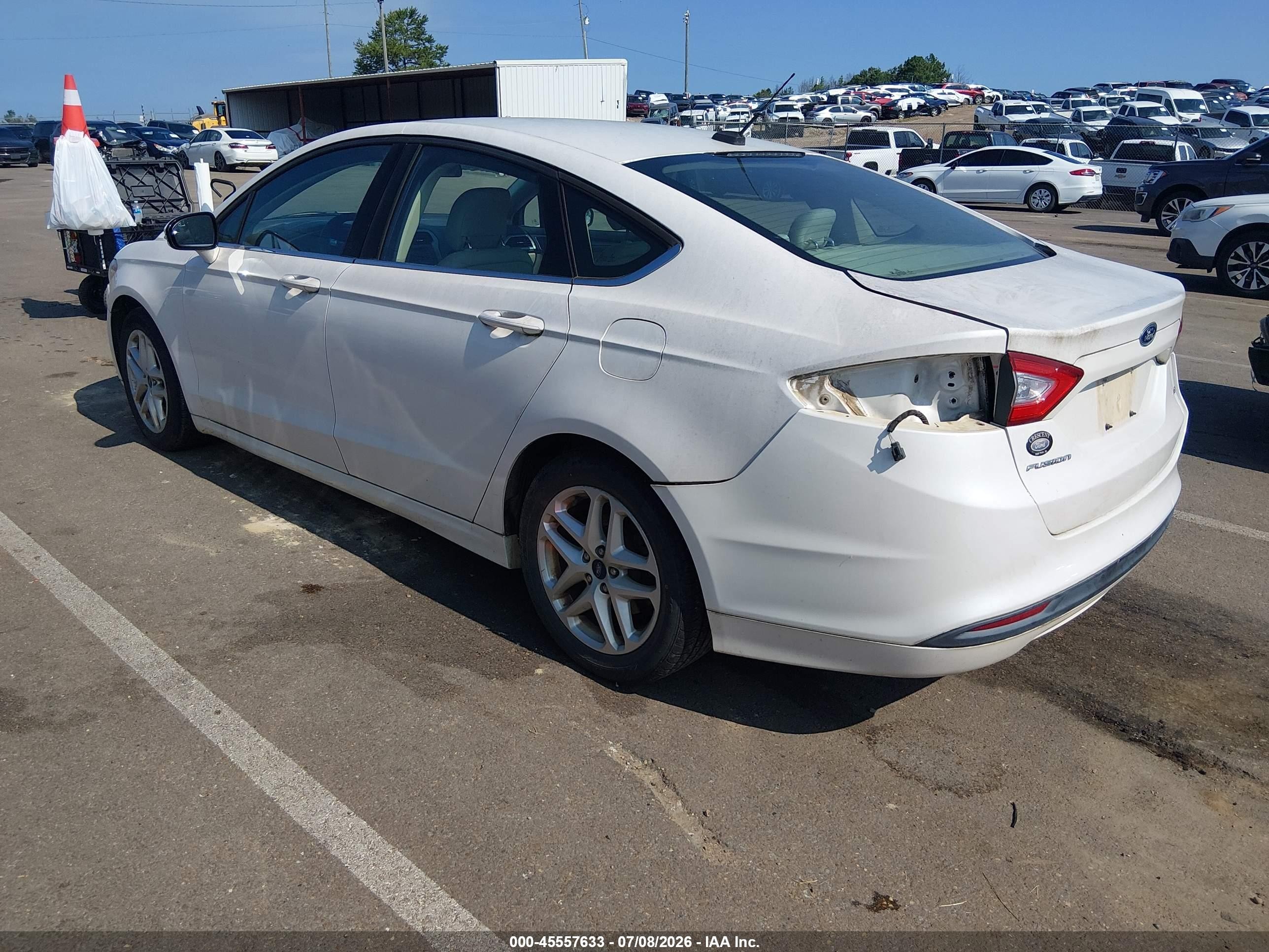 2014 Ford Fusion Se White vin: 3FA6P0H70ER349809