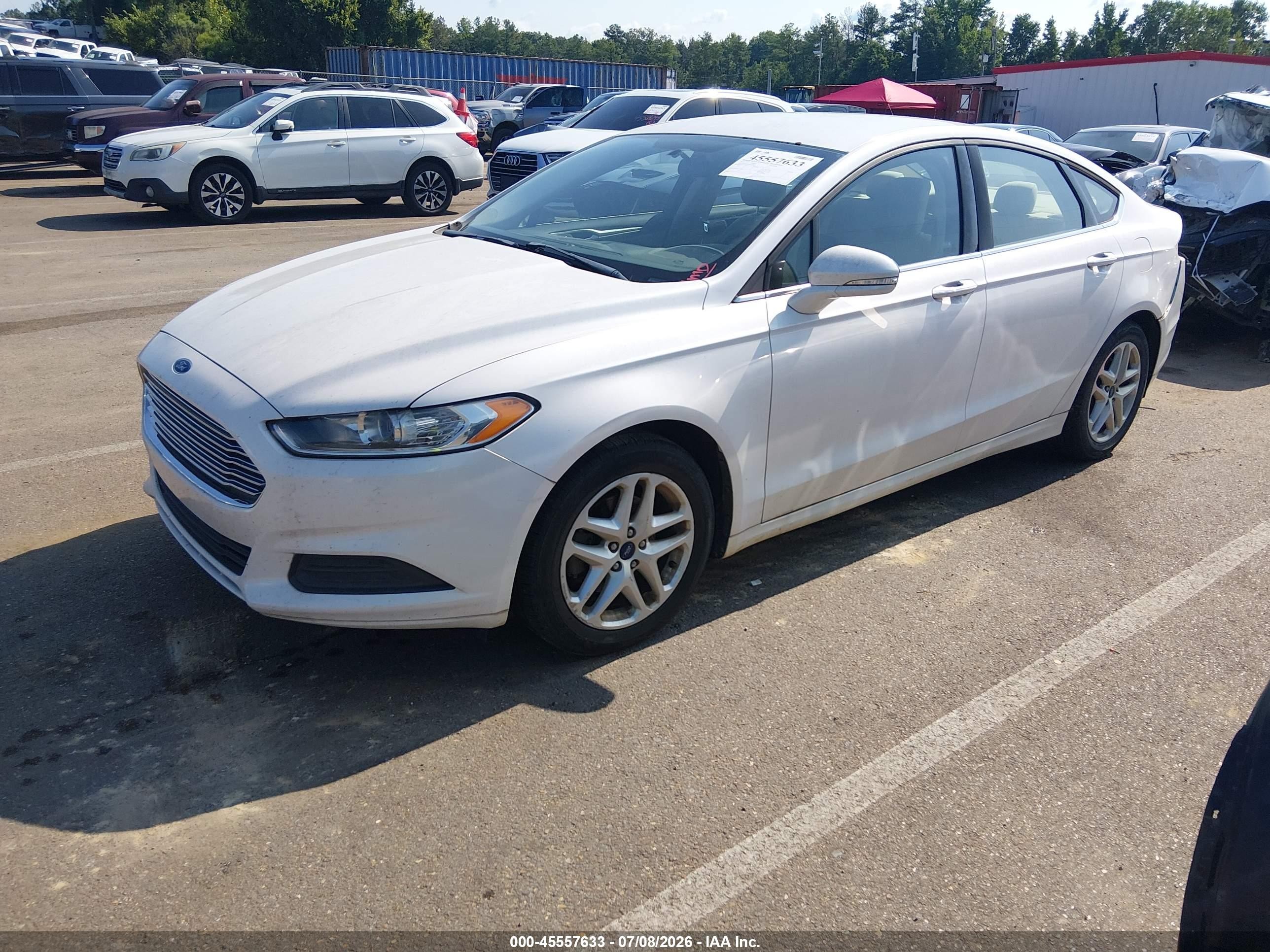 2014 Ford Fusion Se White vin: 3FA6P0H70ER349809