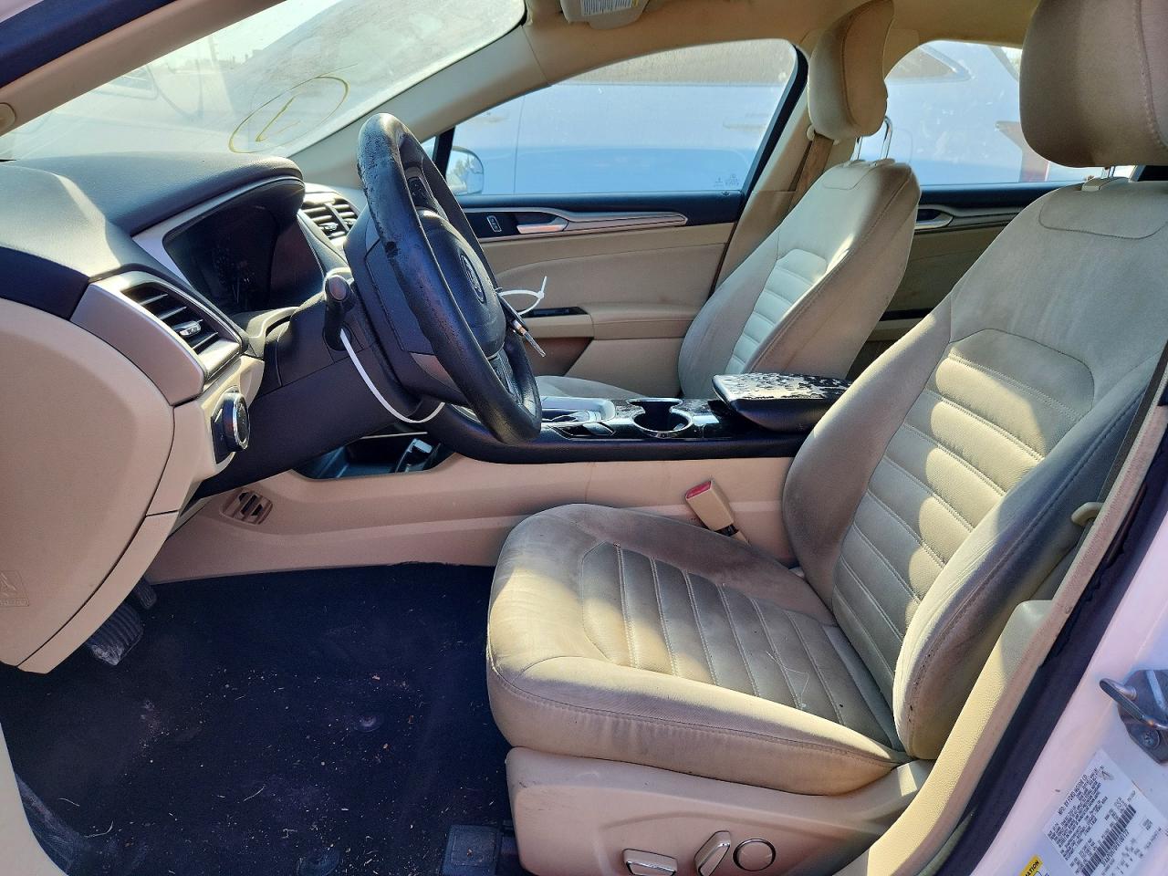 2015 Ford Fusion Se White vin: 3FA6P0H70FR100122