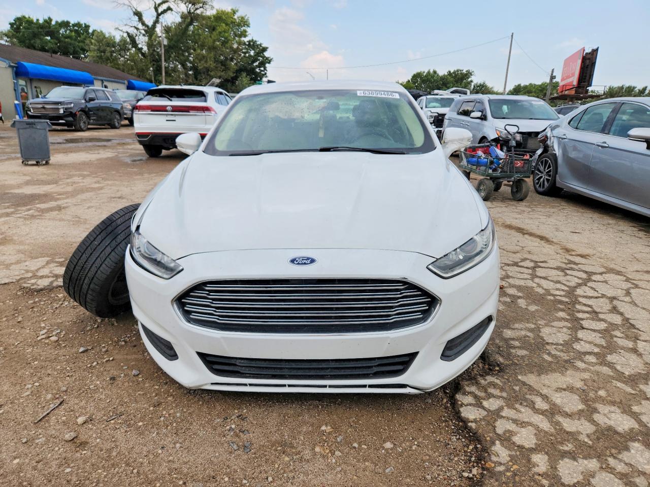 2015 Ford Fusion Se White vin: 3FA6P0H70FR100122