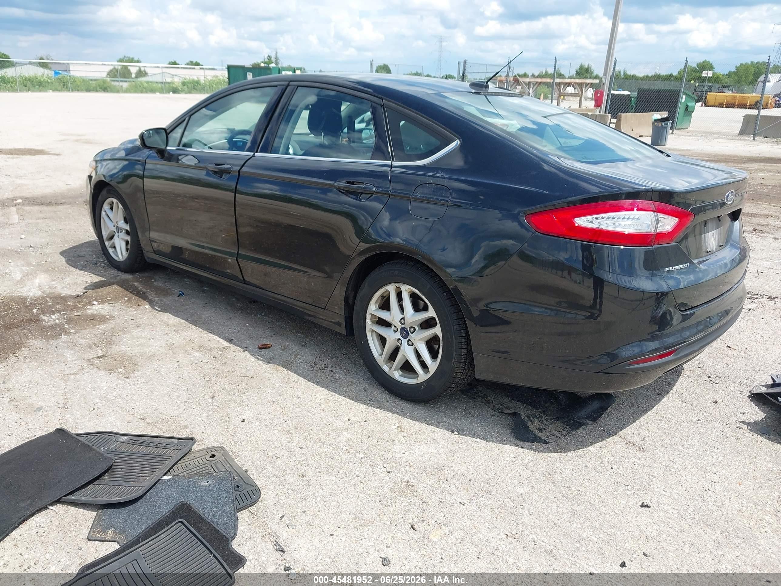 2015 Ford Fusion Se Black vin: 3FA6P0H70FR124811