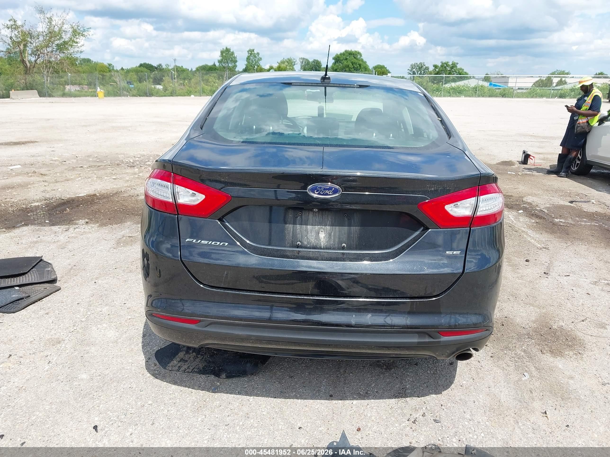 2015 Ford Fusion Se Black vin: 3FA6P0H70FR124811